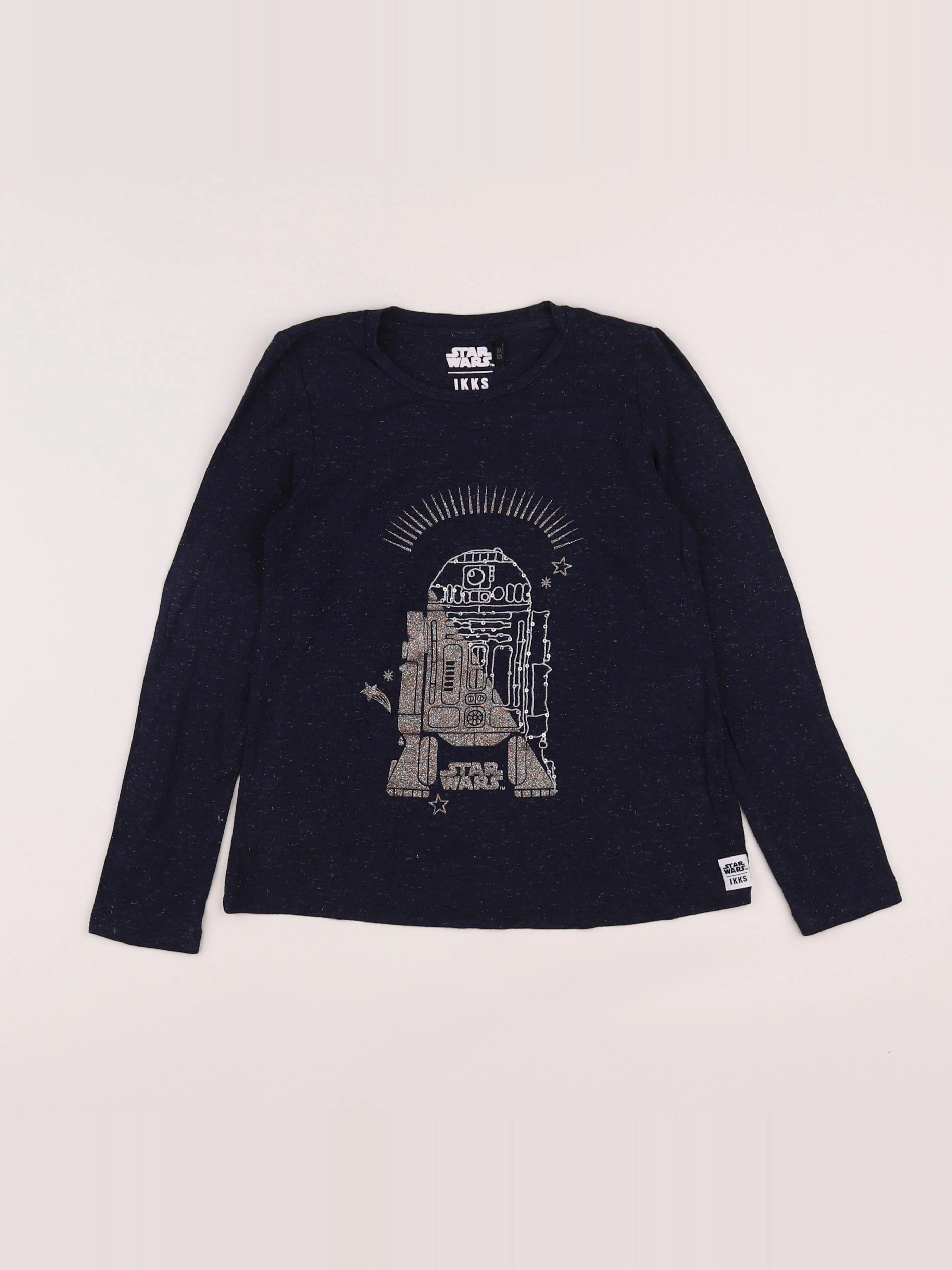 IKKS - tee-shirt argent, bleu - 8 ans