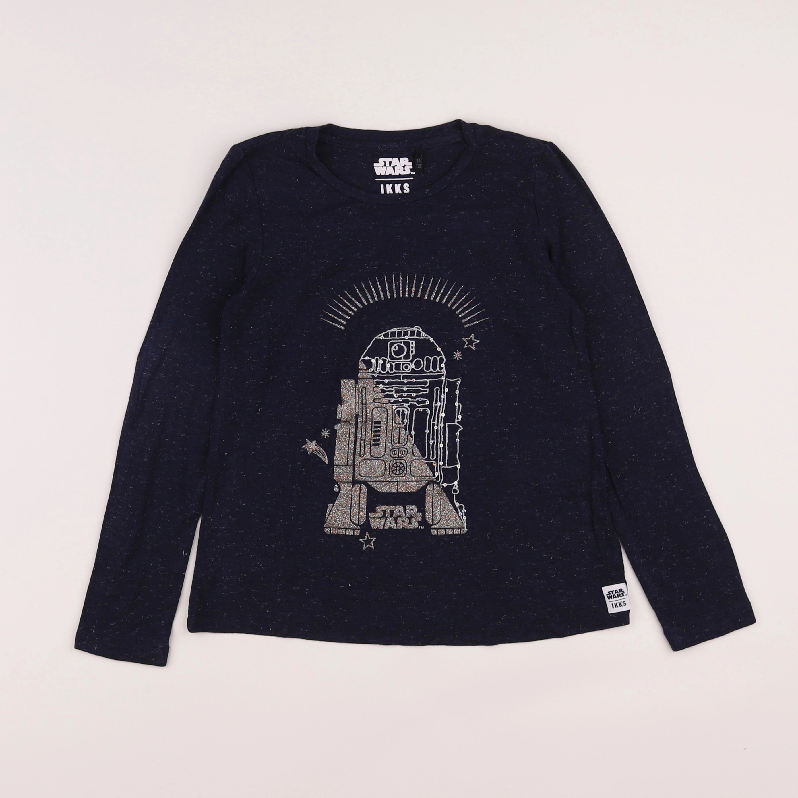IKKS - tee-shirt argent, bleu - 8 ans