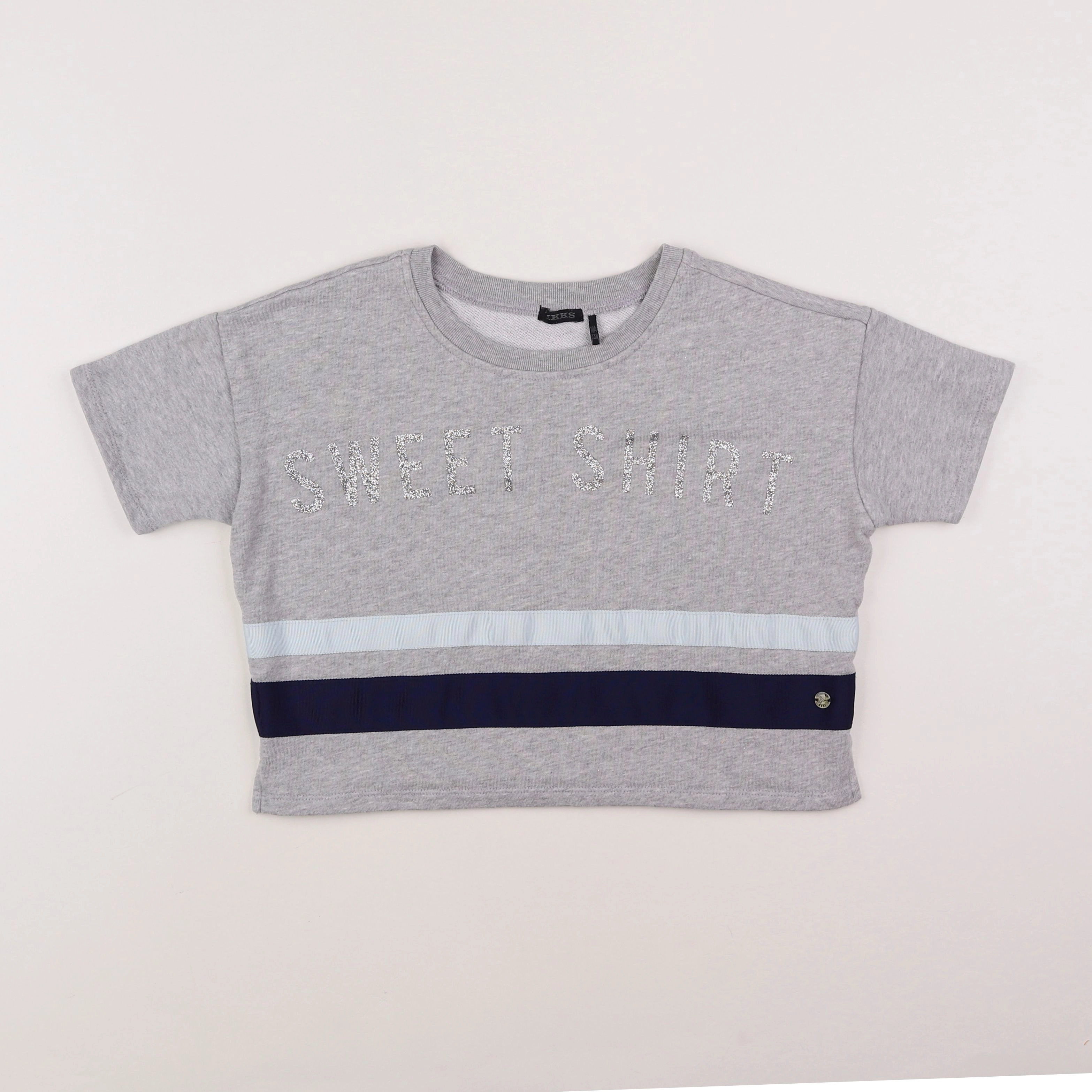 IKKS - sweat court gris - 10 ans
