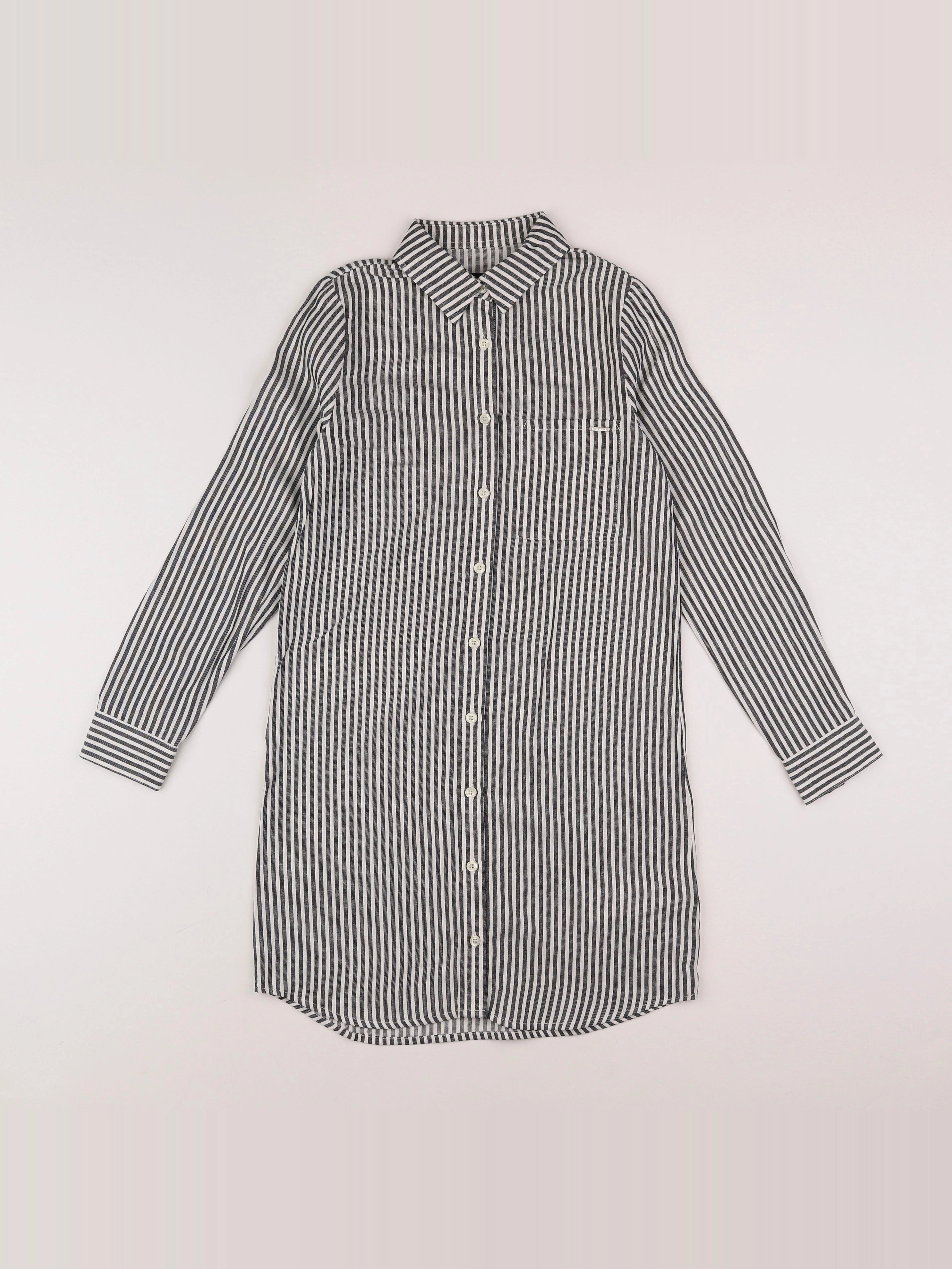 IKKS - robe blanc, noir - 10 ans
