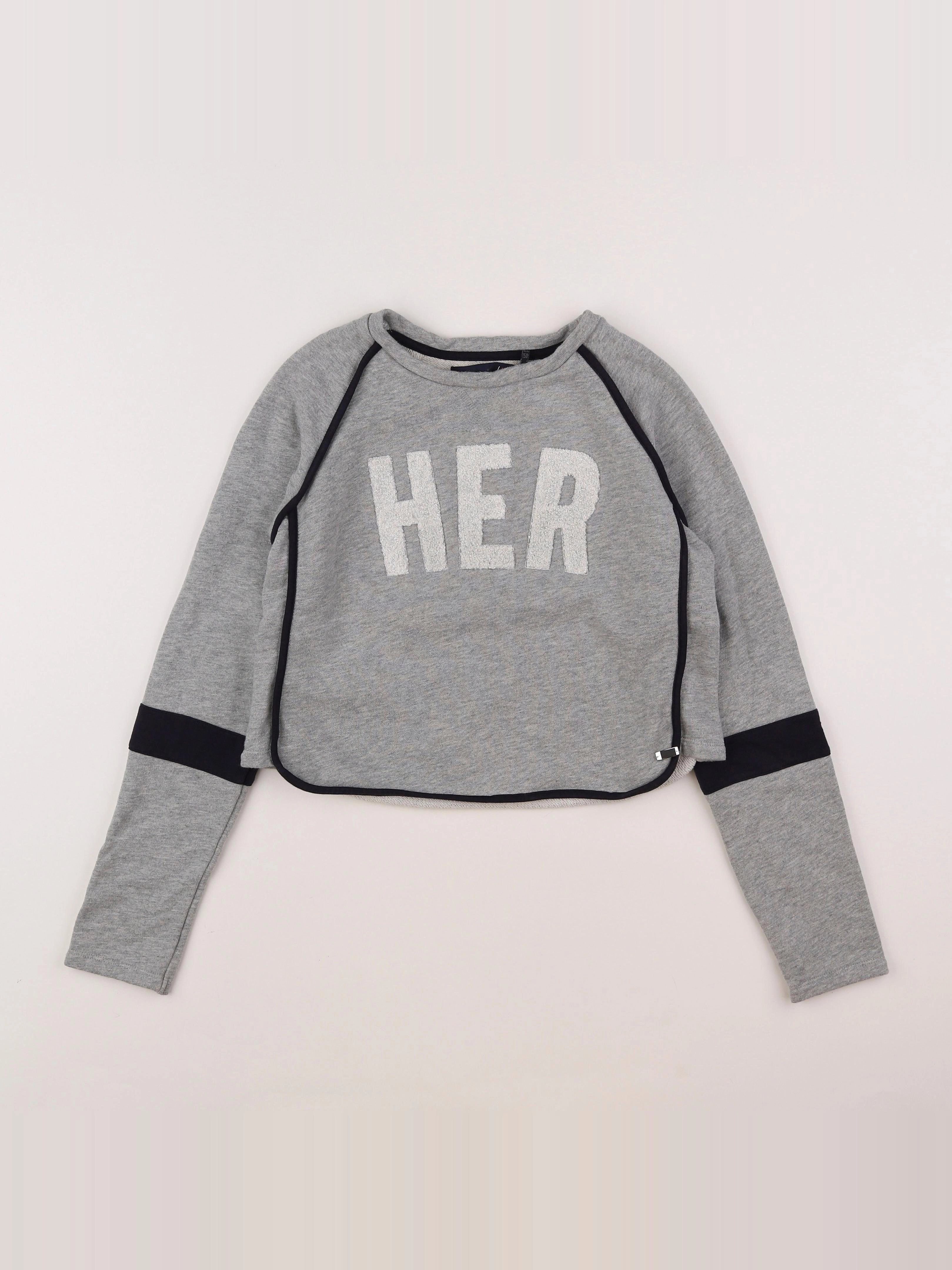 IKKS - sweat gris - 12 ans