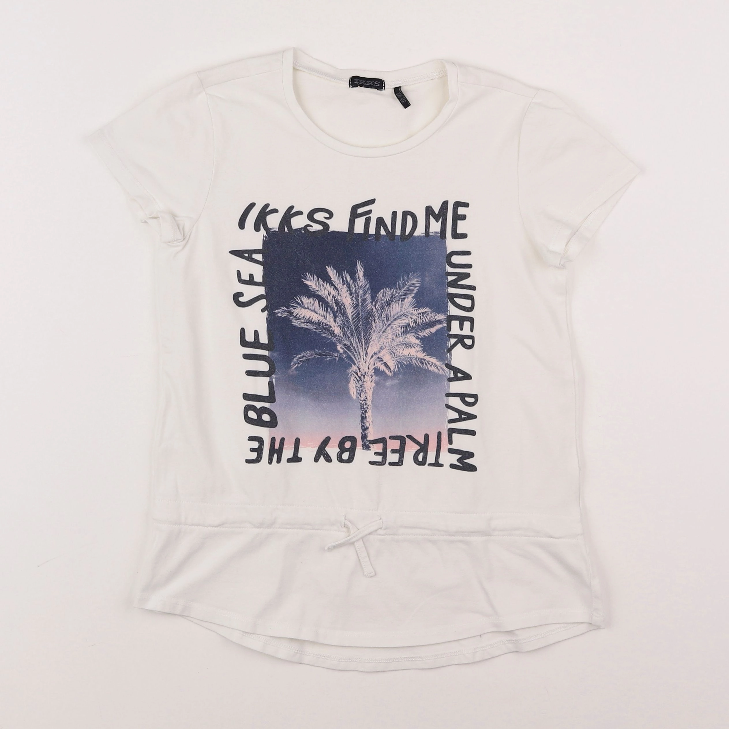 IKKS - tee-shirt blanc - 10 ans