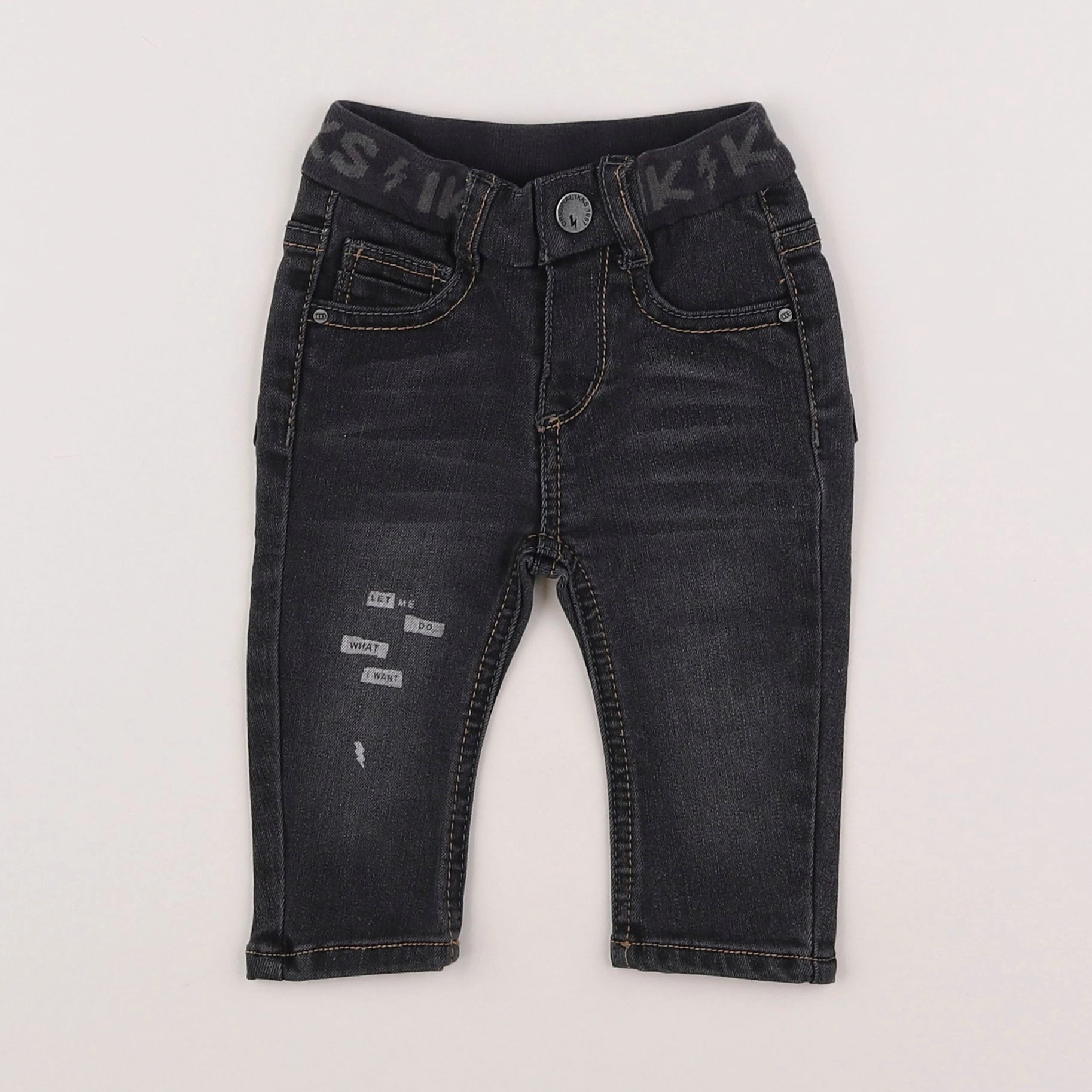 IKKS - jean gris - 6 mois