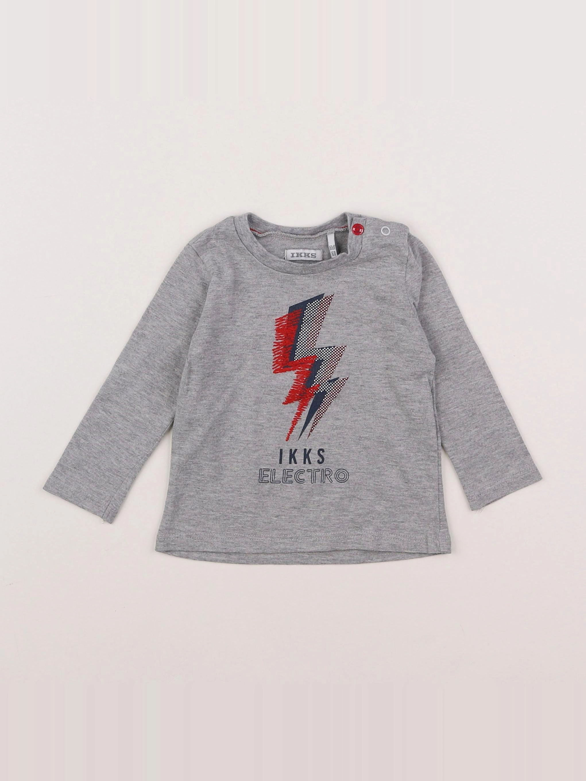 IKKS - tee-shirt gris - 6 mois