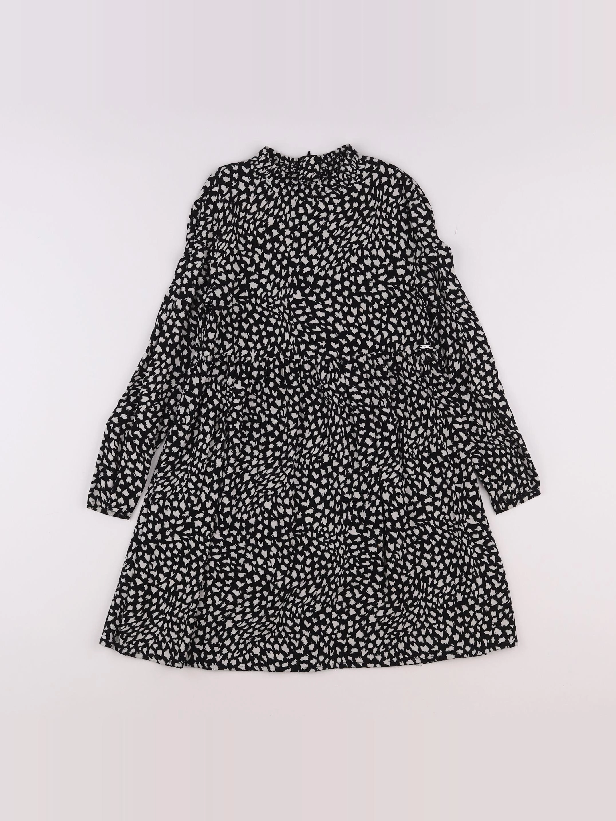 IKKS - robe blanc, noir - 8 ans
