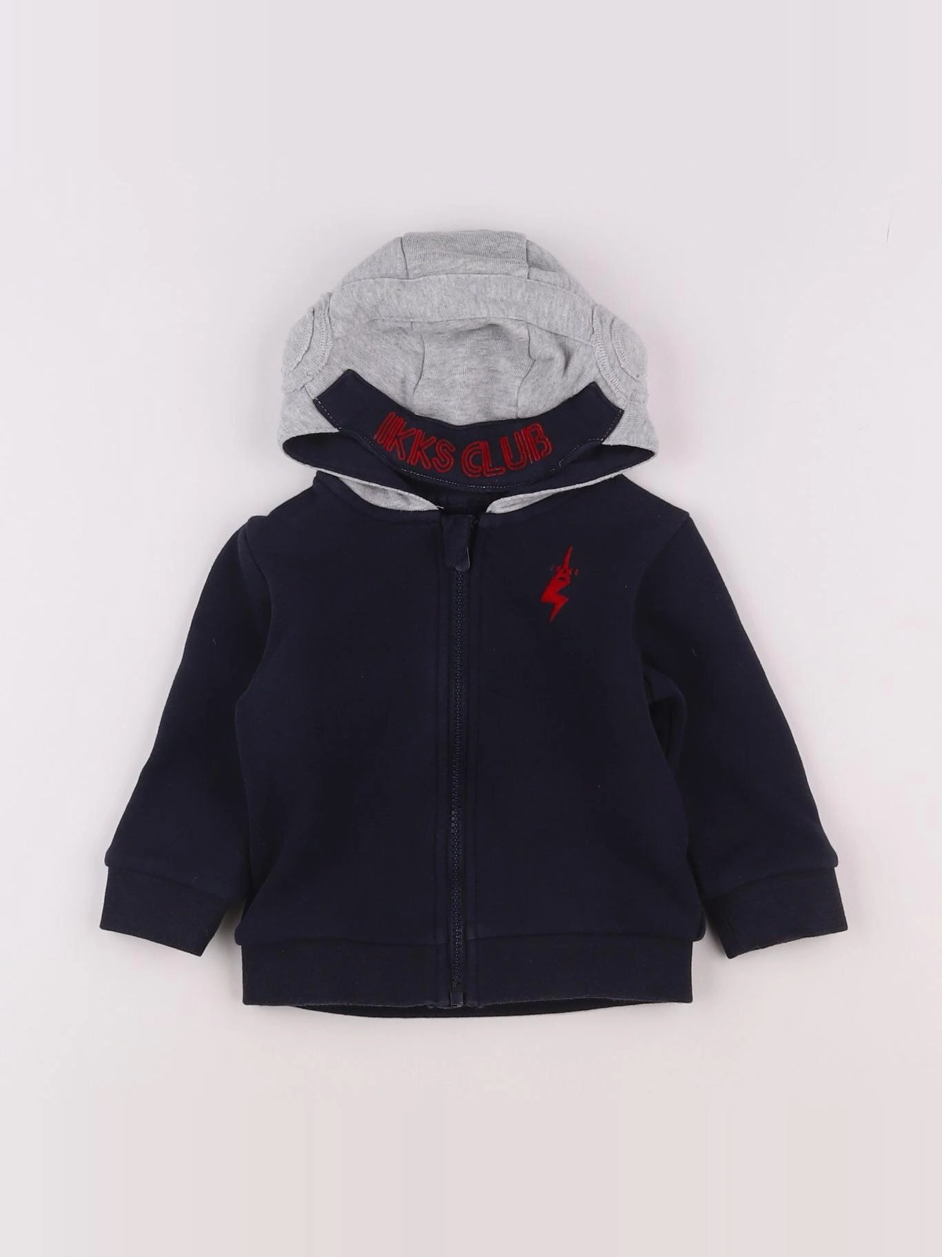 IKKS - sweat bleu - 12 mois