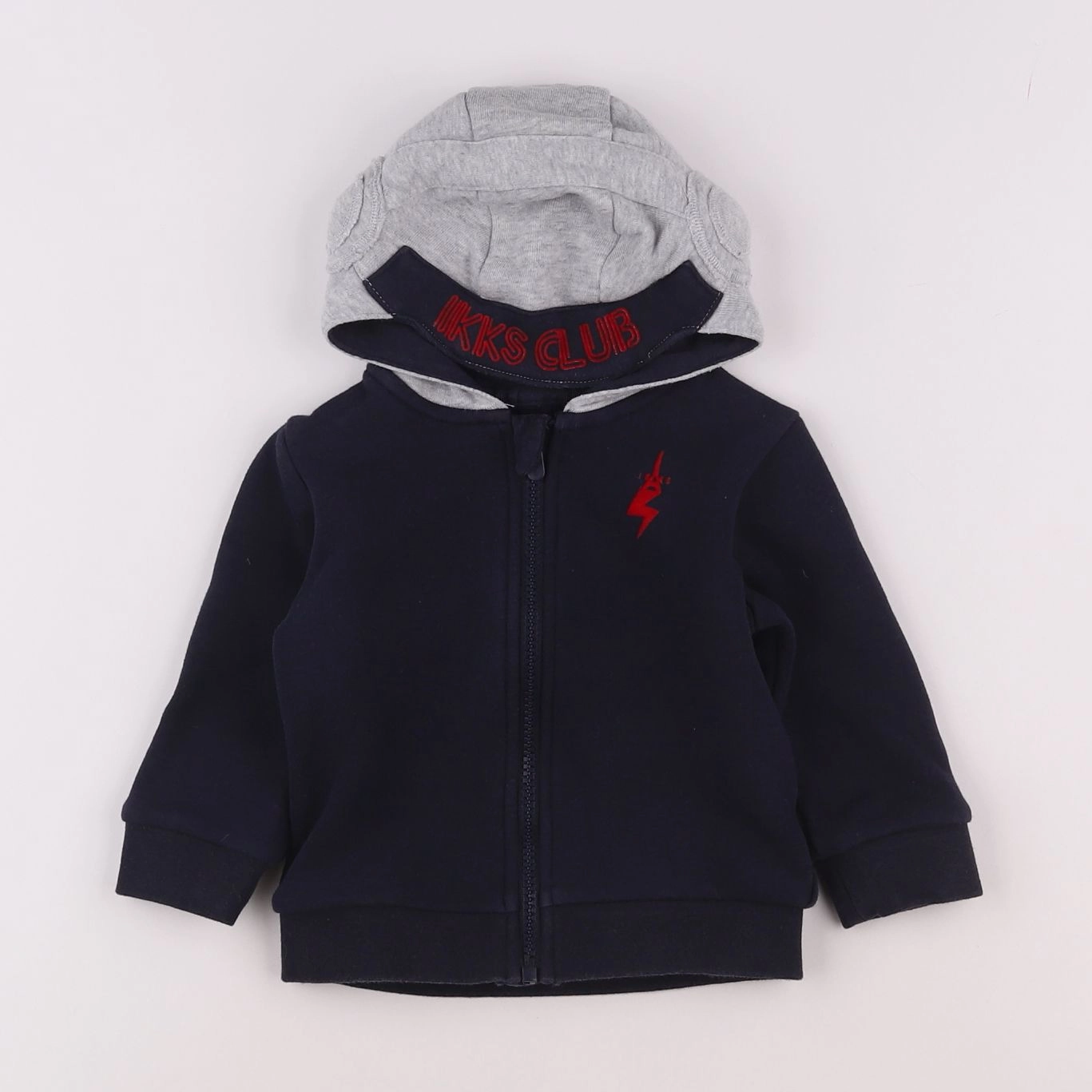 IKKS - sweat bleu - 12 mois