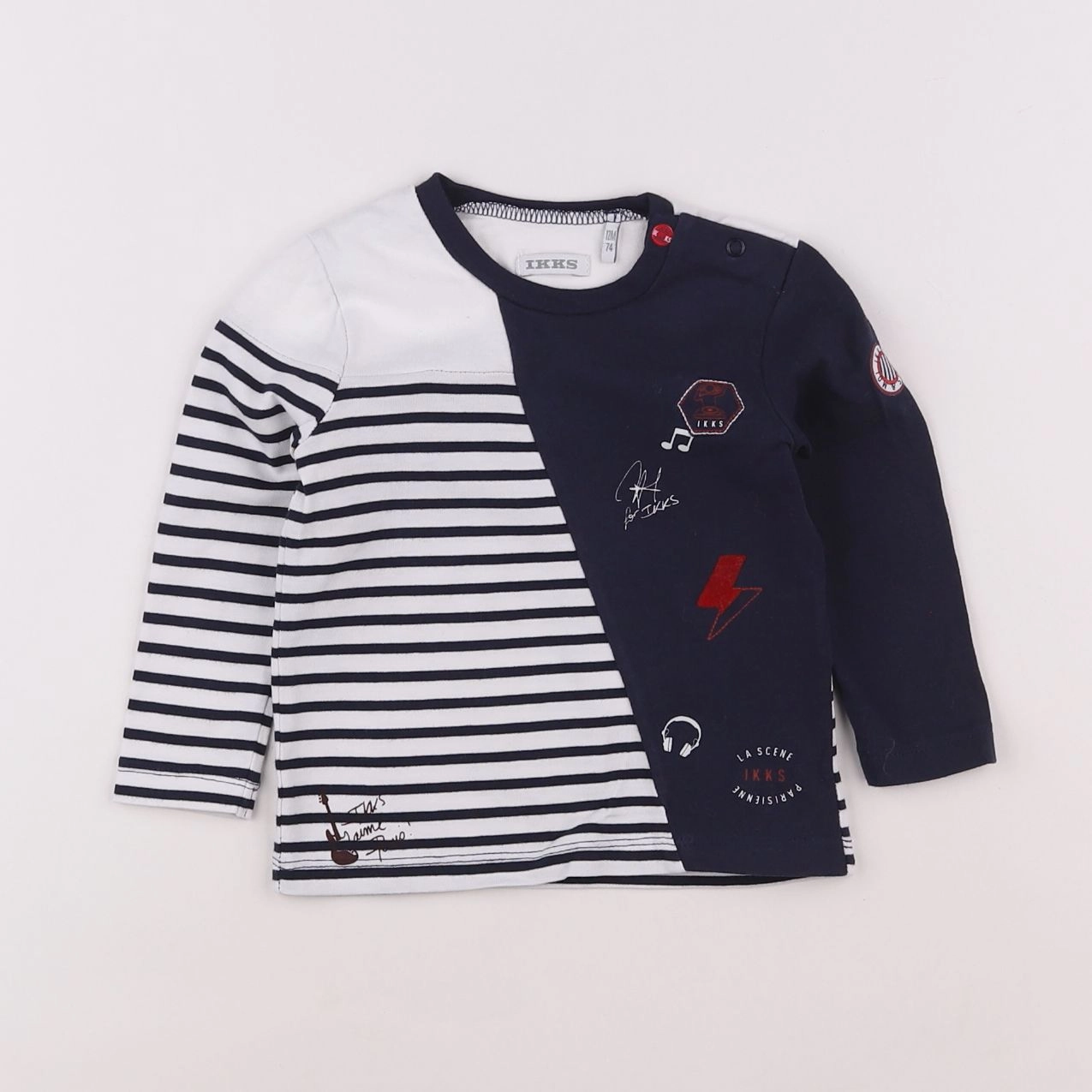 IKKS - tee-shirt blanc - 12 mois