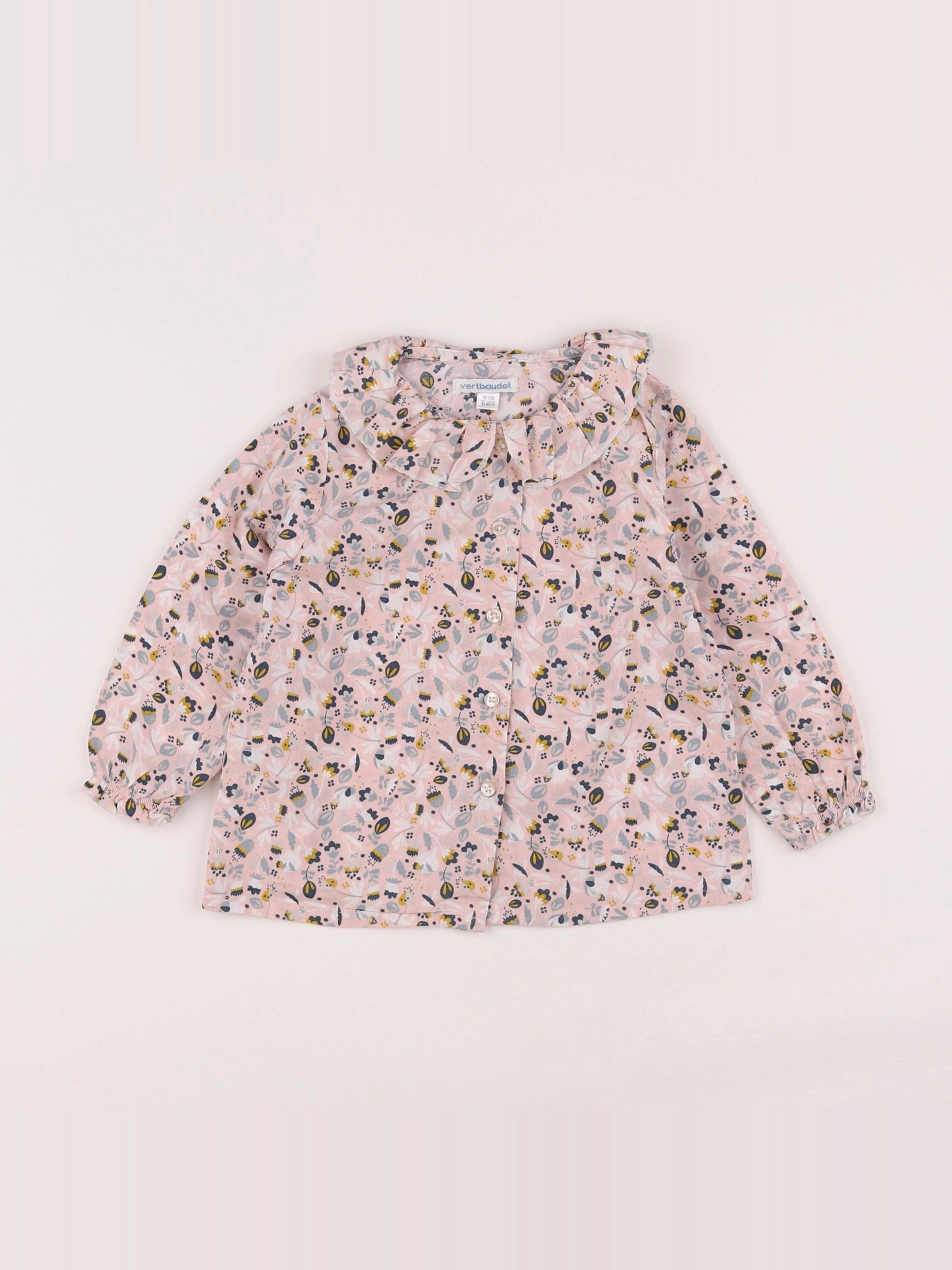 Vertbaudet - blouse rose - 2 ans
