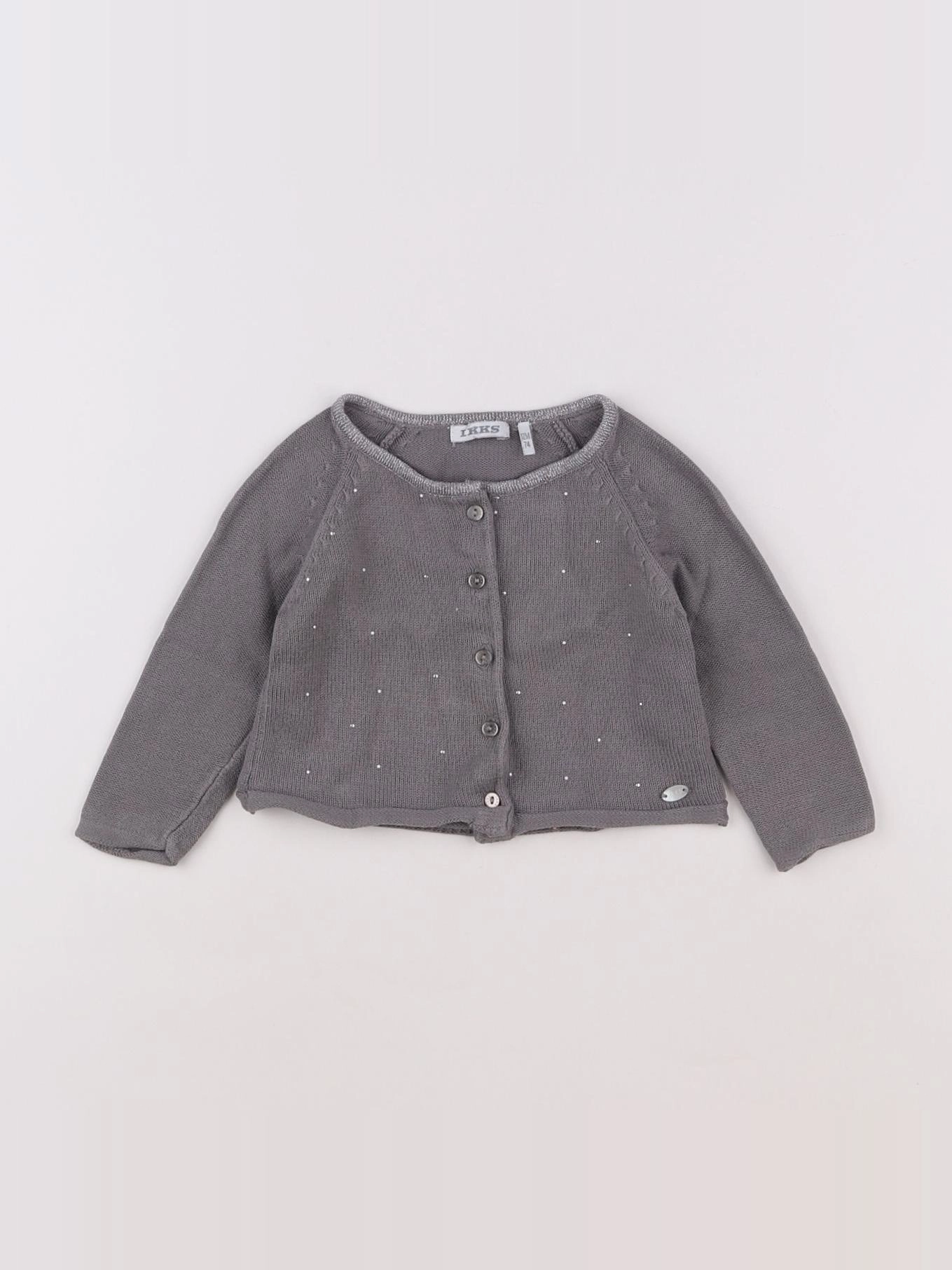 IKKS - gilet gris - 12 mois