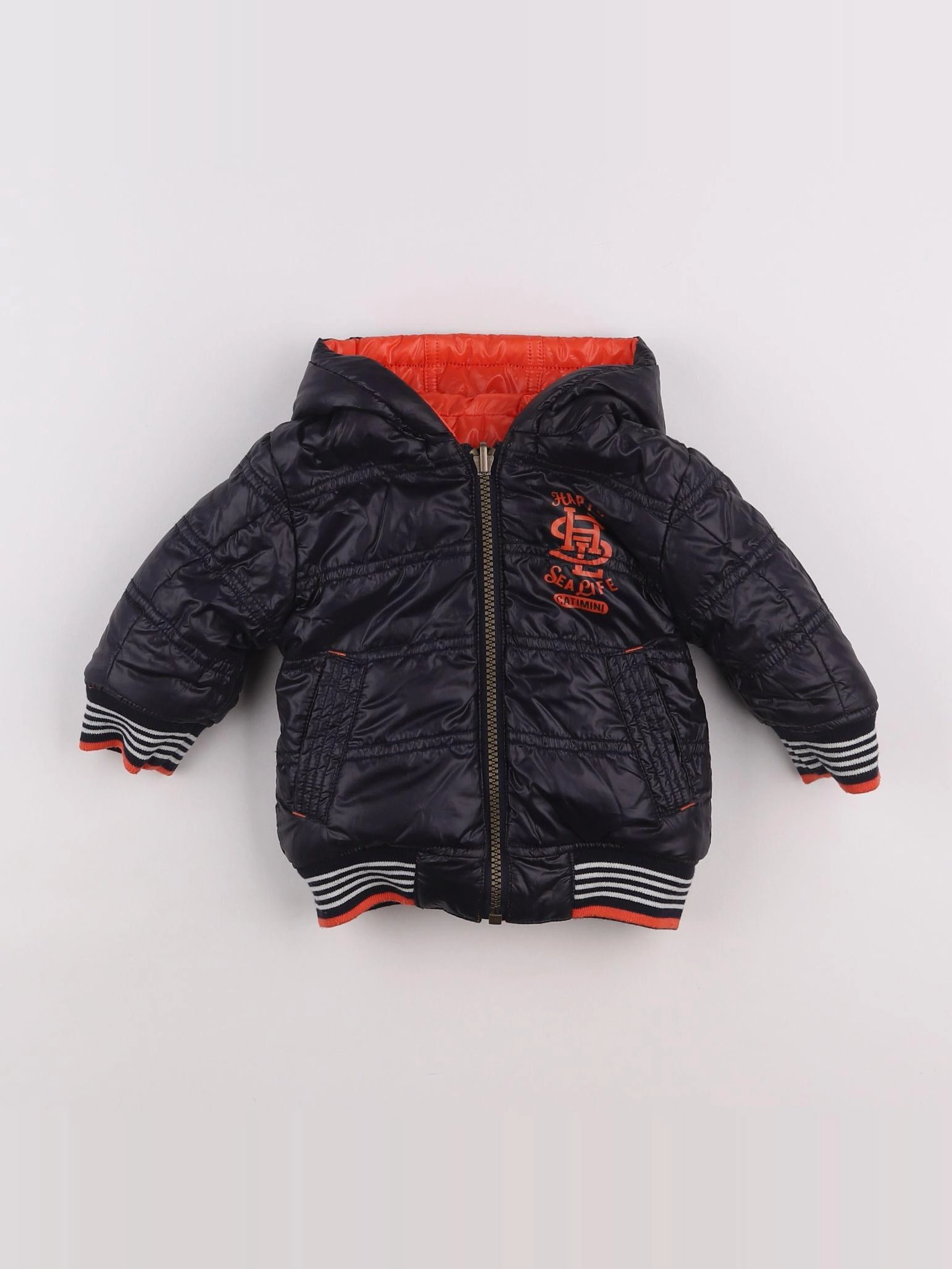 Catimini - doudoune bleu, rouge - 6 mois