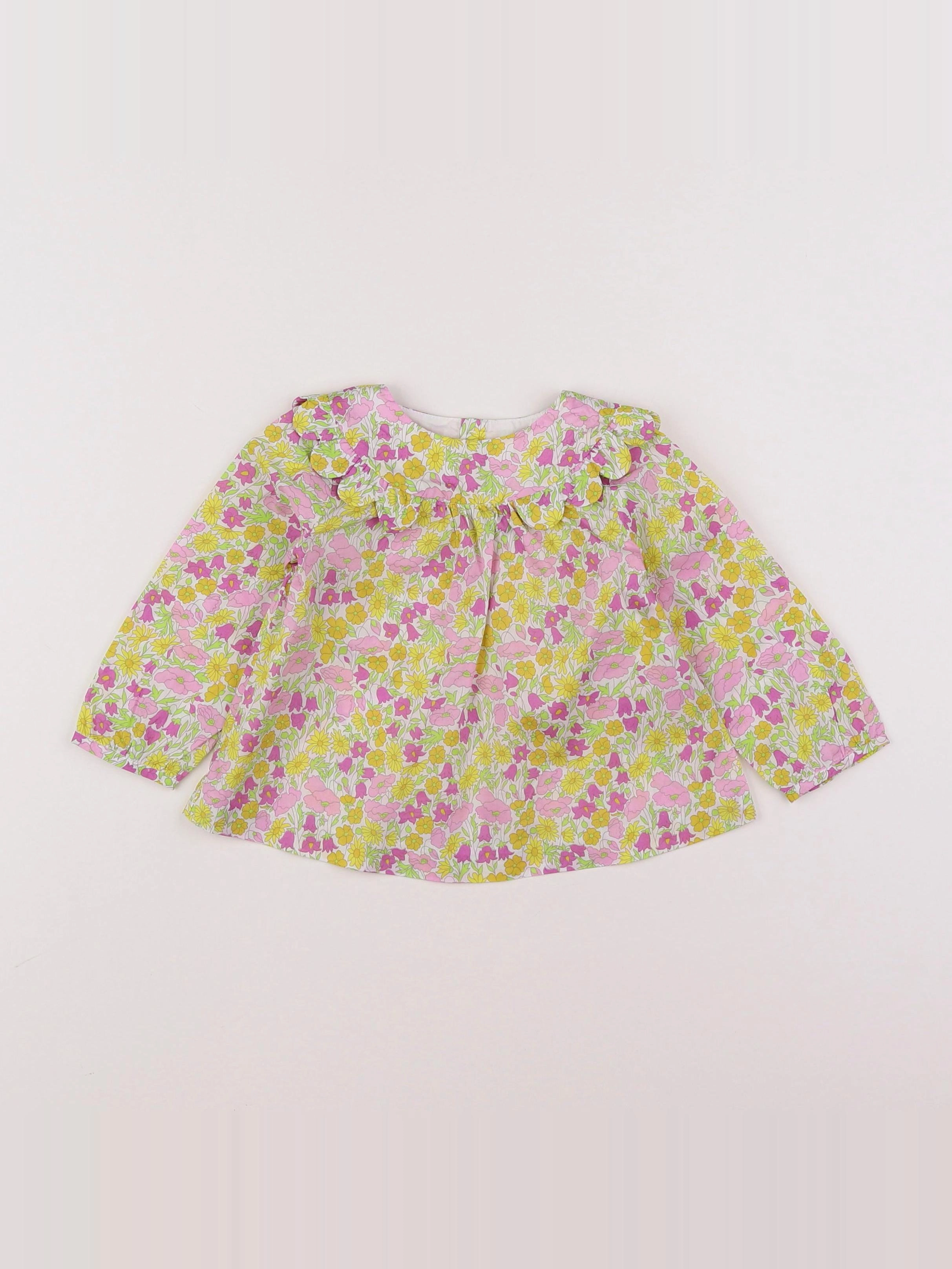 Jacadi - blouse liberty jaune - 12 mois