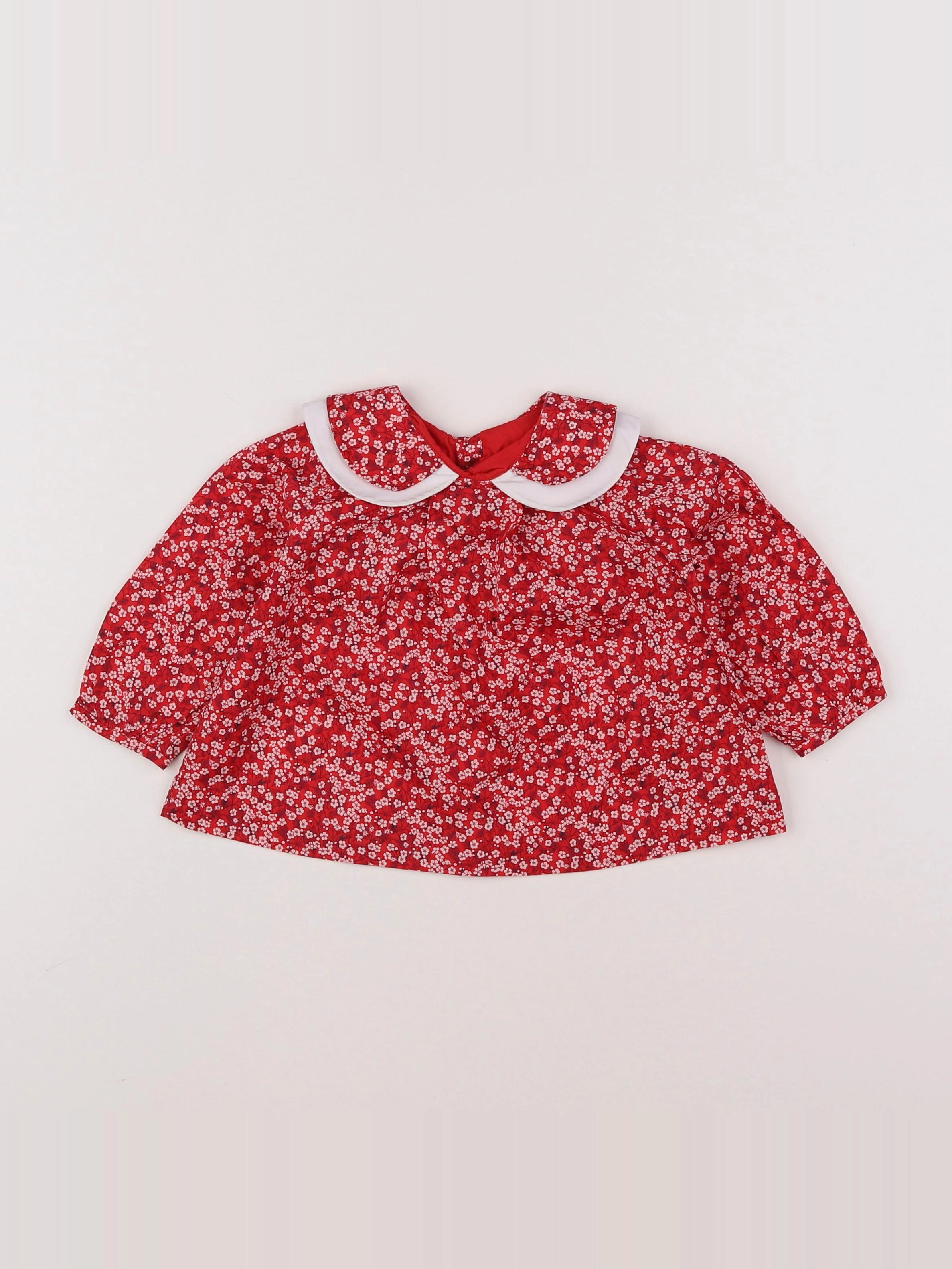 Jacadi - blouse liberty rouge - 12 mois