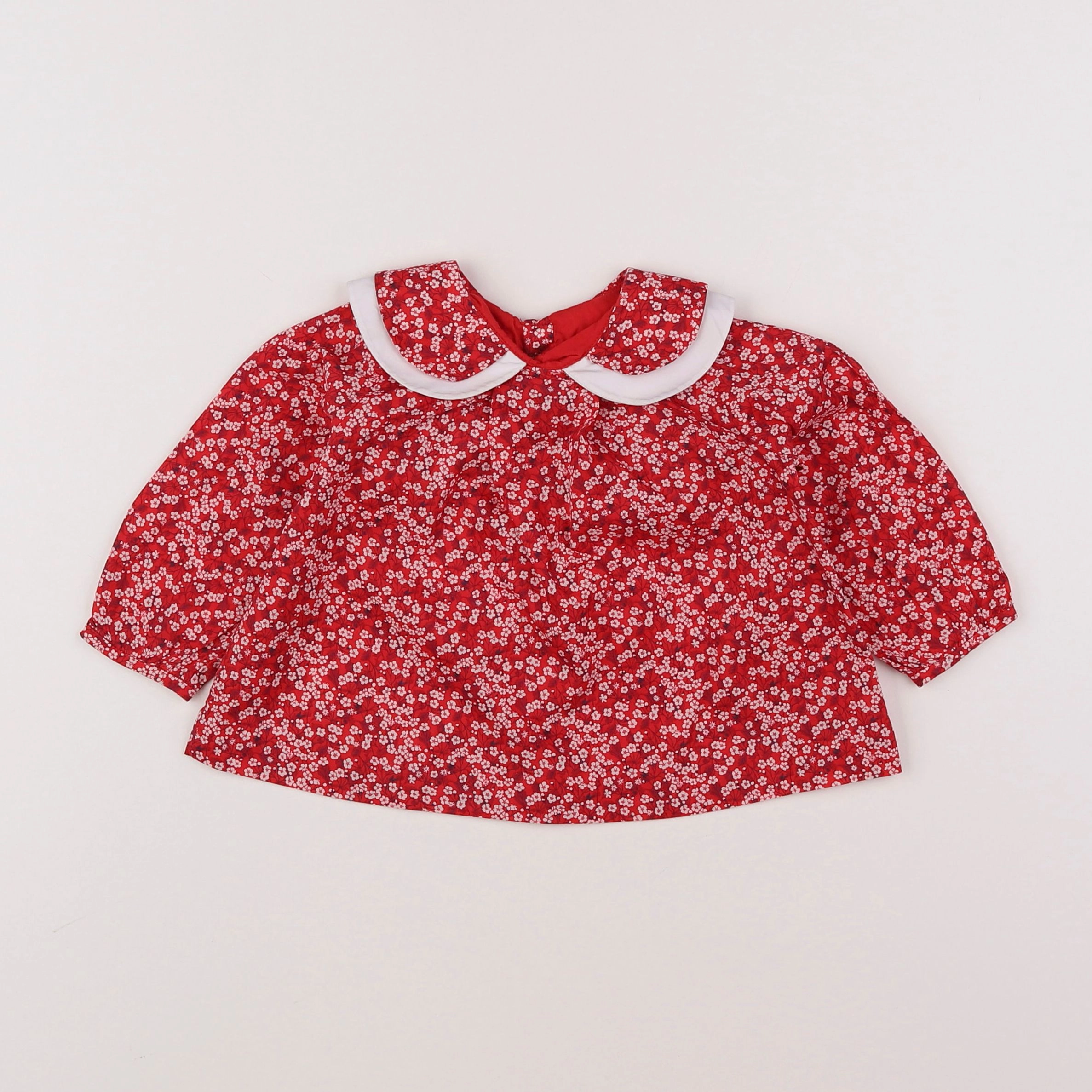 Jacadi - blouse liberty rouge - 12 mois
