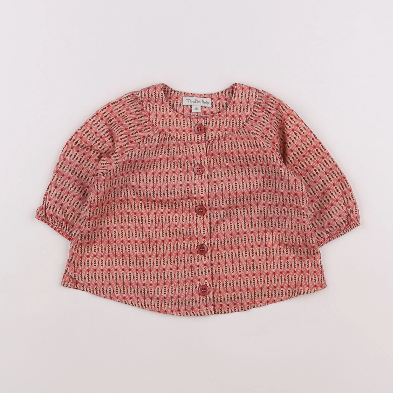 Moulin Roty - blouse rose - 3 mois