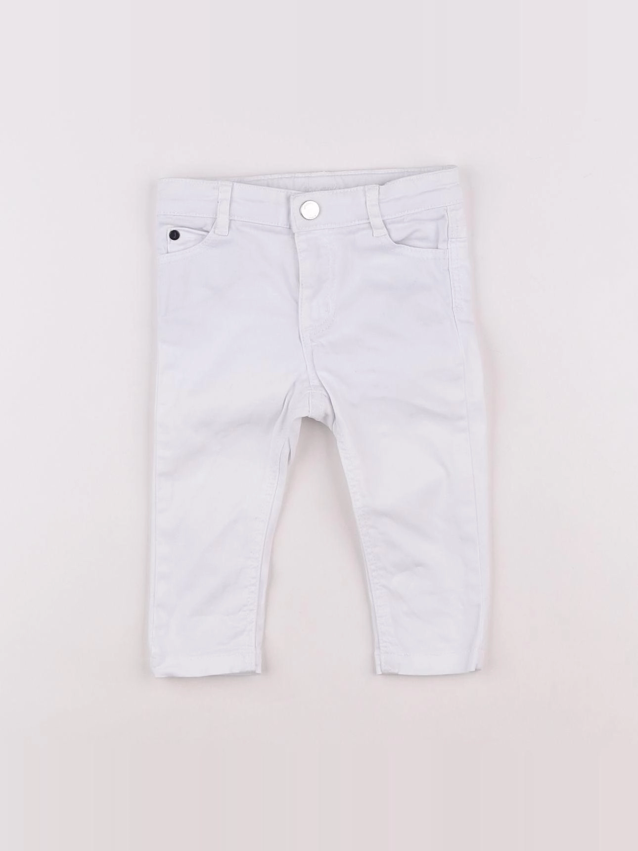 Jacadi - jean blanc - 12 mois