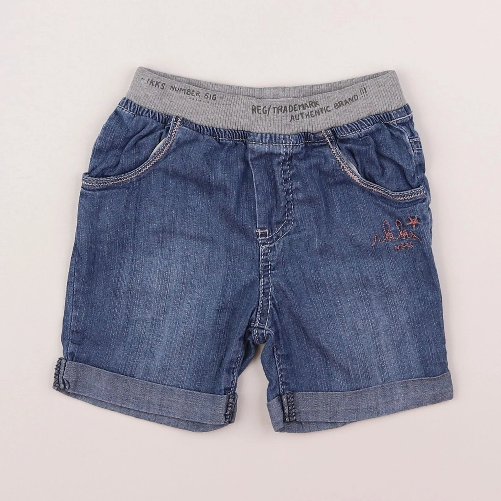 IKKS - short bleu - 18 mois