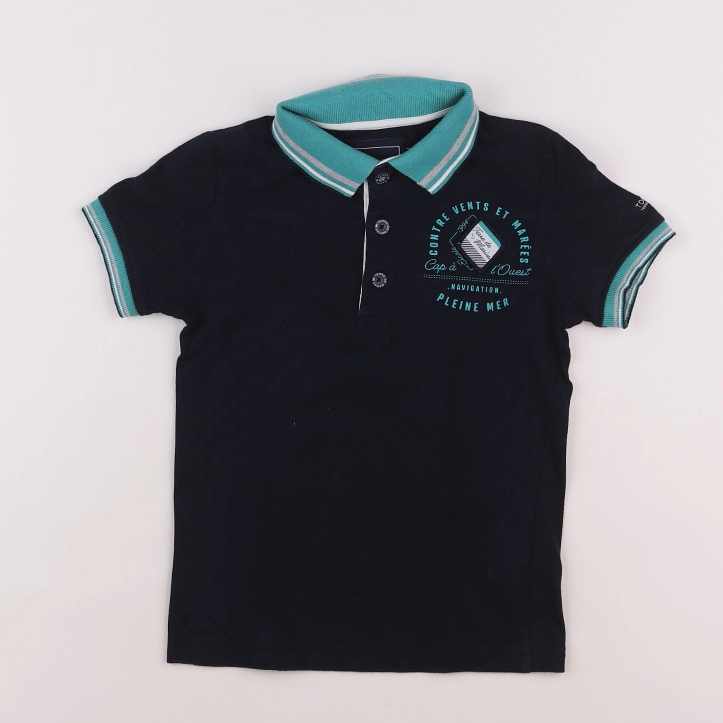 Terre de marins - polo bleu - 6 ans