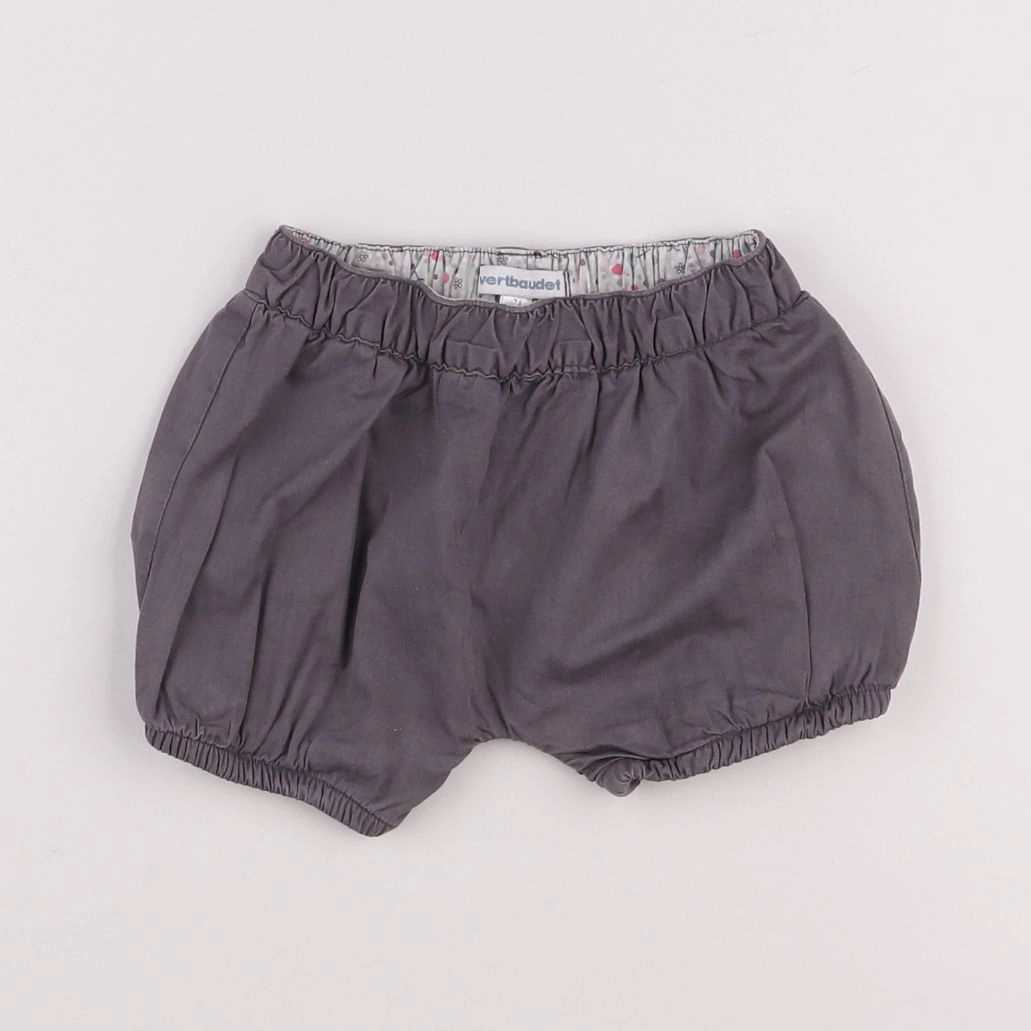 Vertbaudet - short gris - 9 mois
