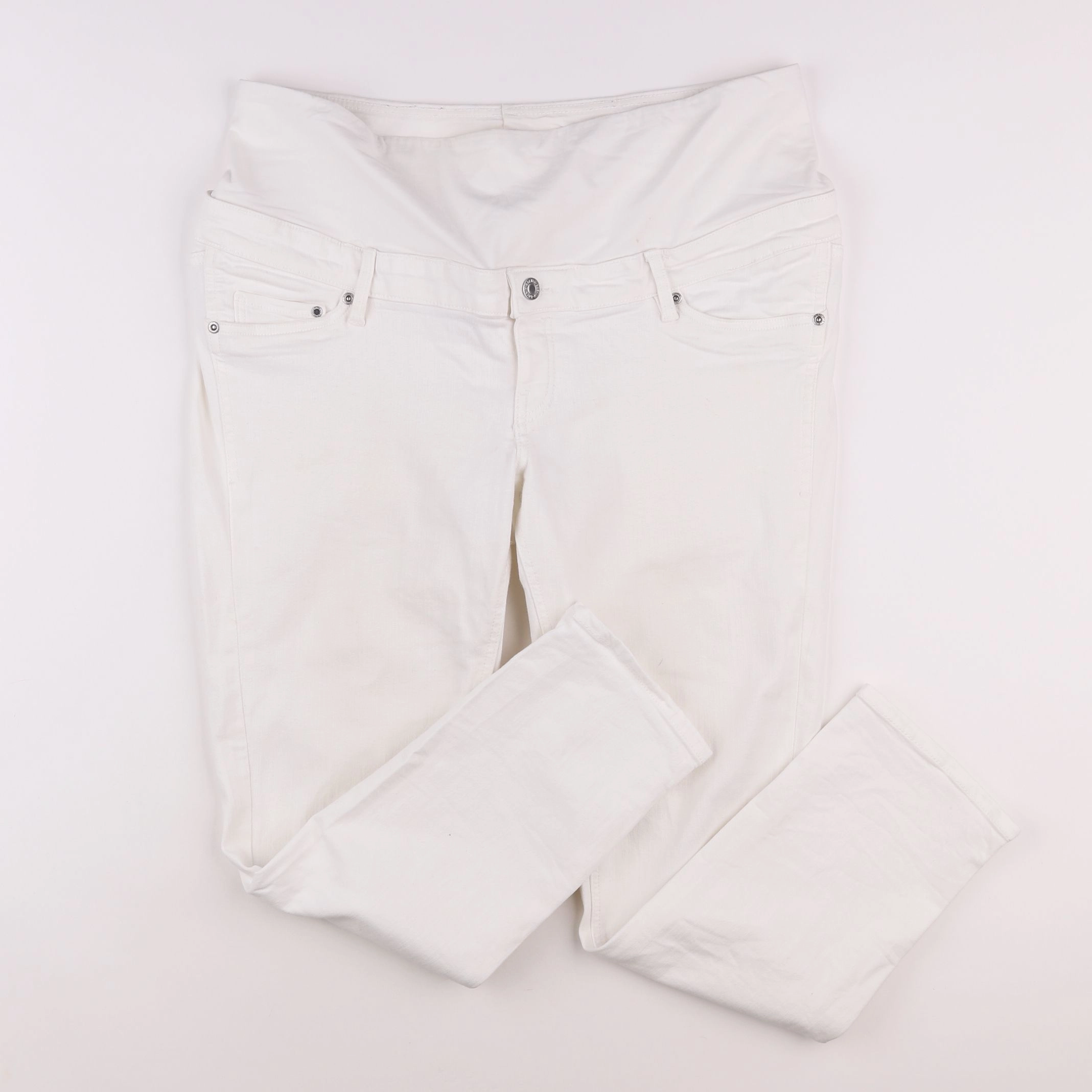 H&M - jean grossesse blanc - 44