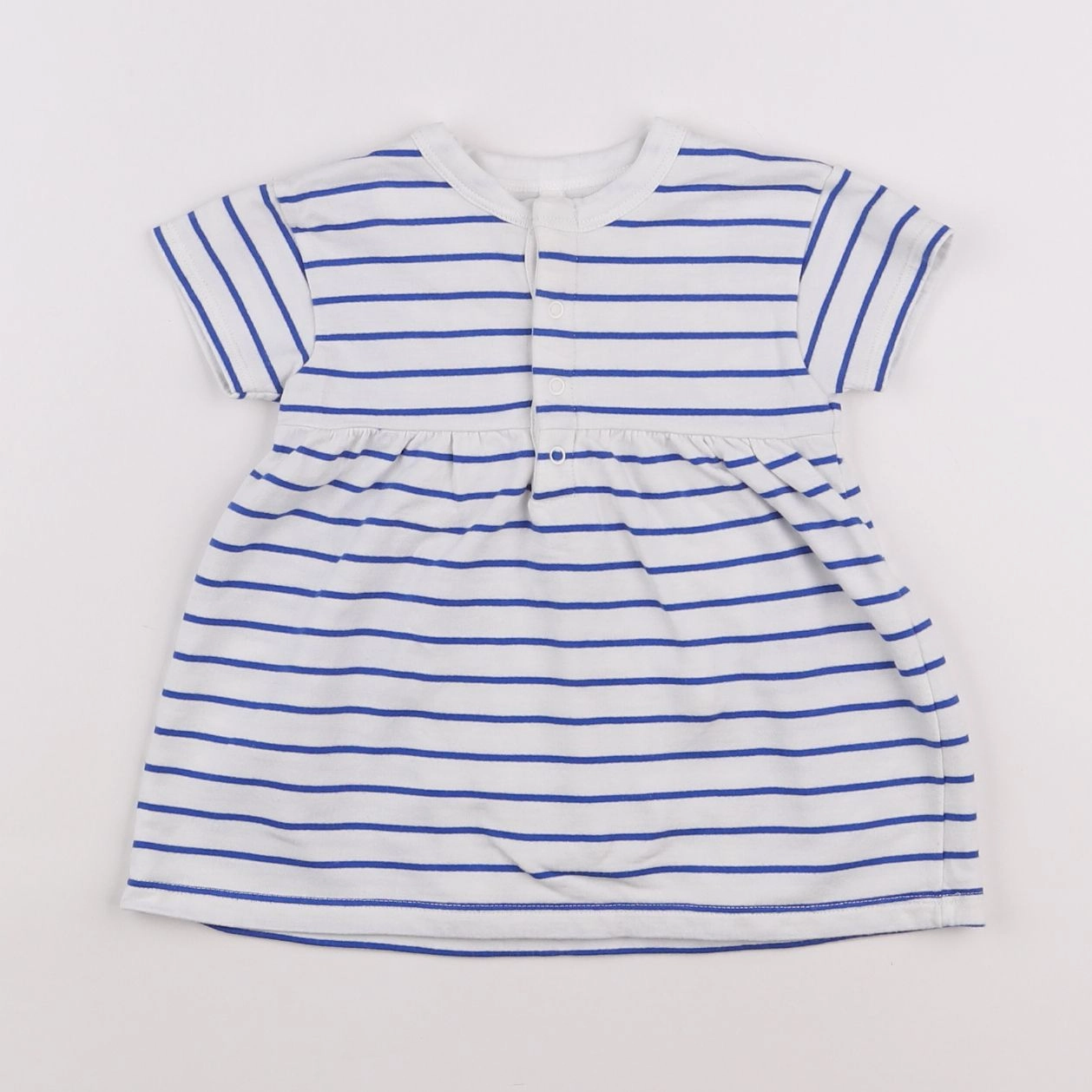 Petit Bateau - body robe bleu - 6 mois