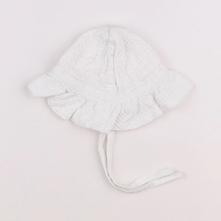 Petit Bateau - chapeau blanc - 0/3 mois