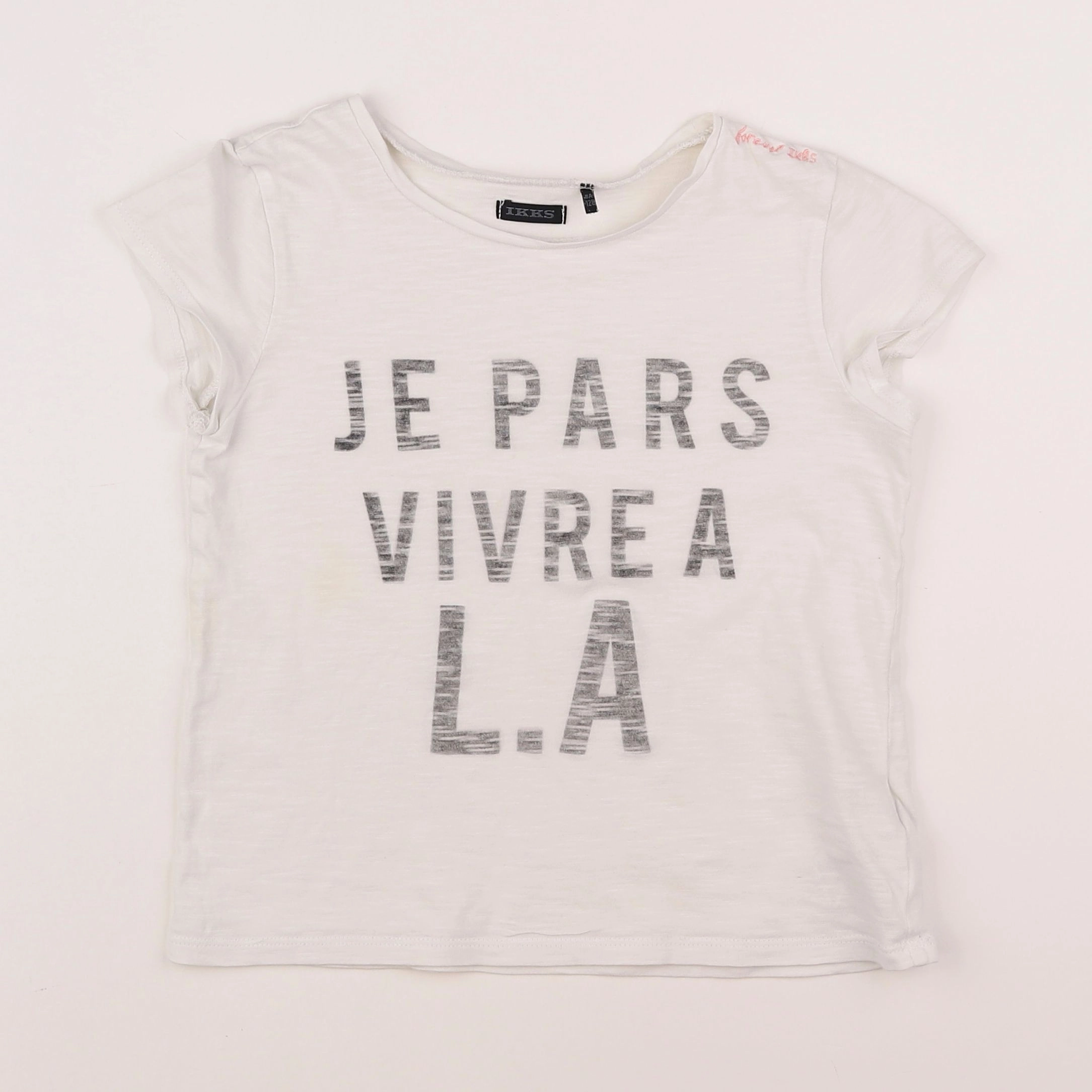 IKKS - tee-shirt blanc - 8 ans