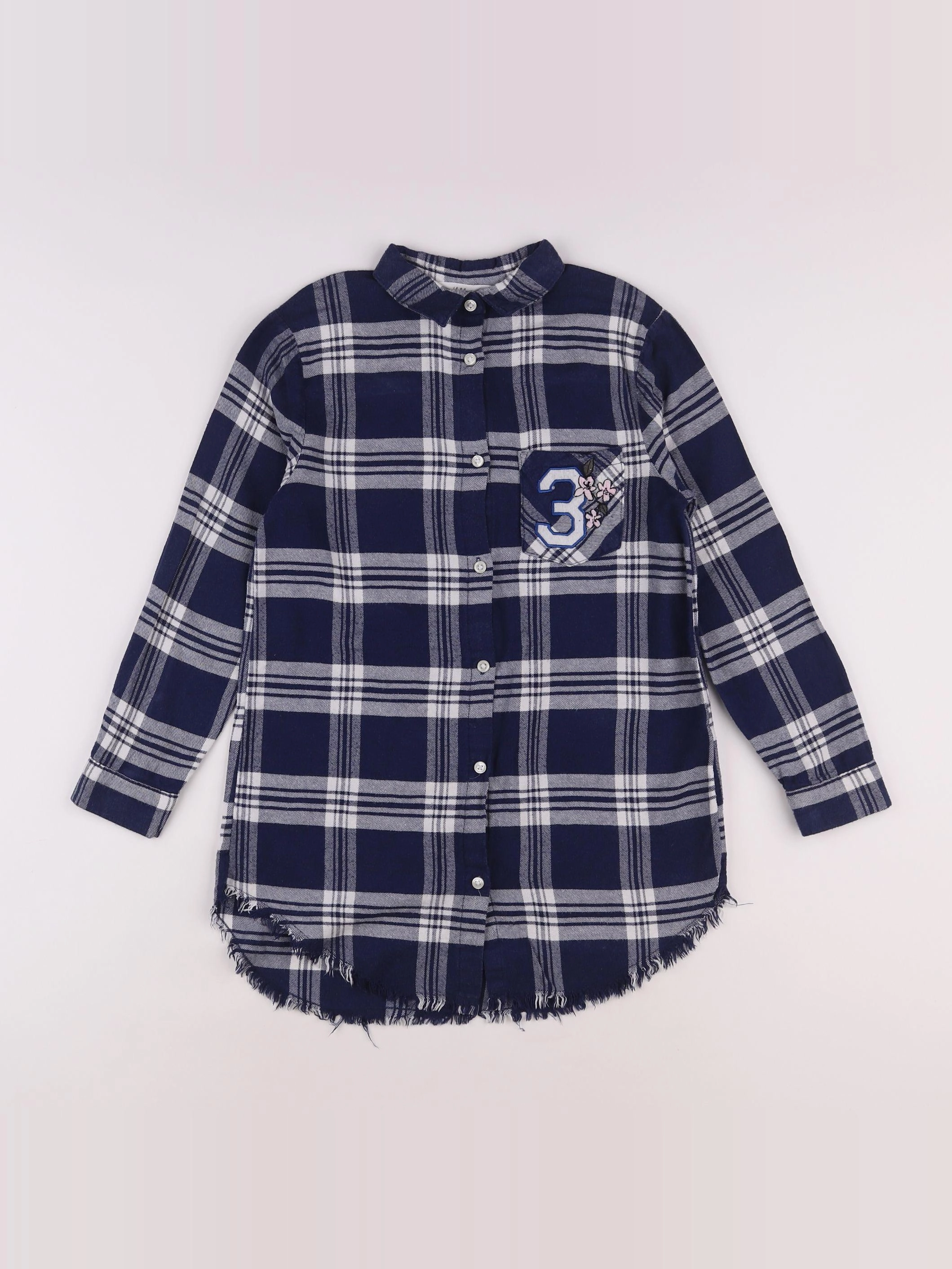 H&M - chemise bleu - 8/9 ans