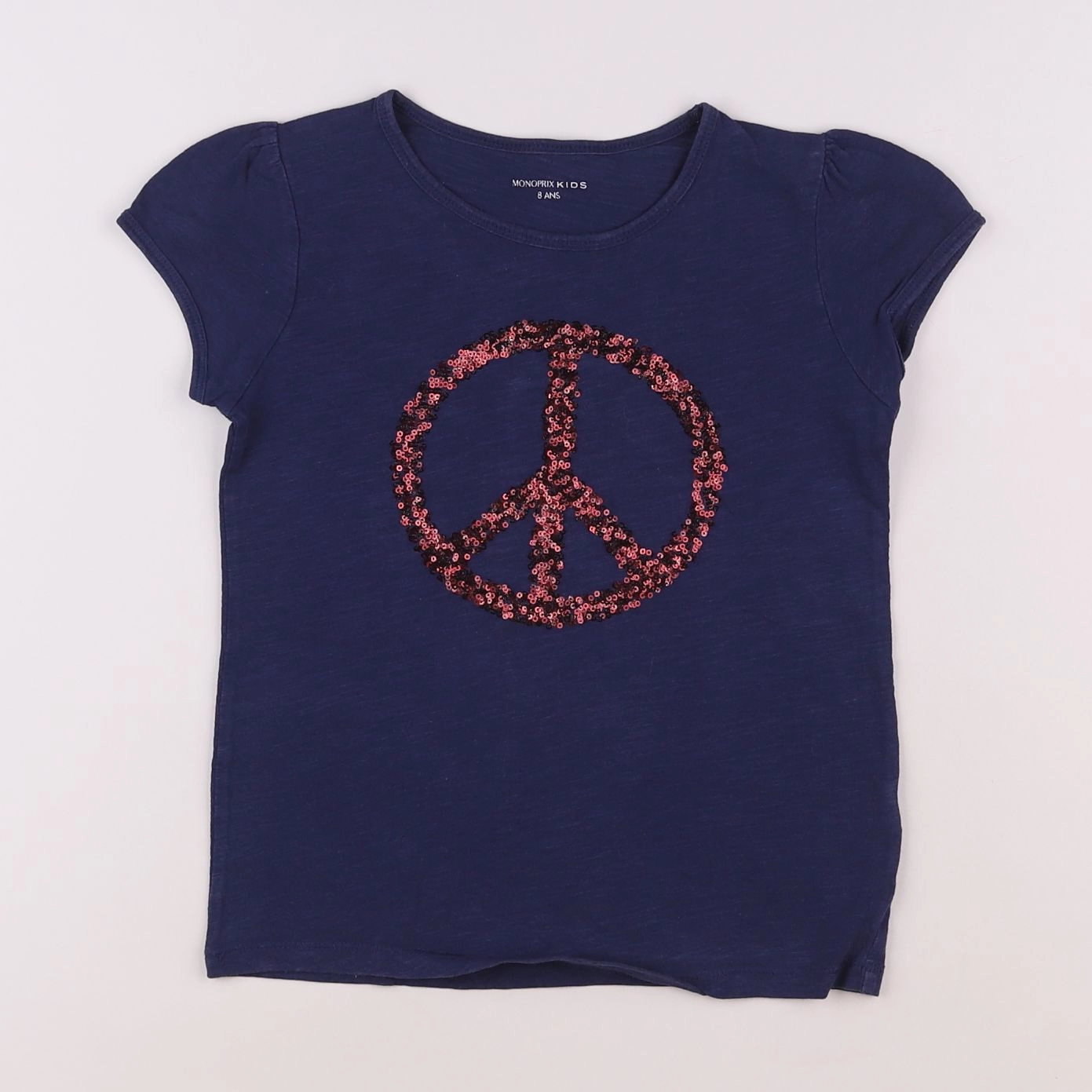 Monoprix - tee-shirt bleu - 8 ans