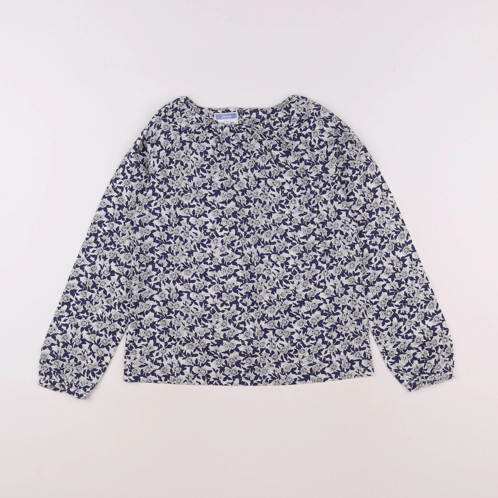 Jacadi - blouse liberty blanc, bleu - 8 ans