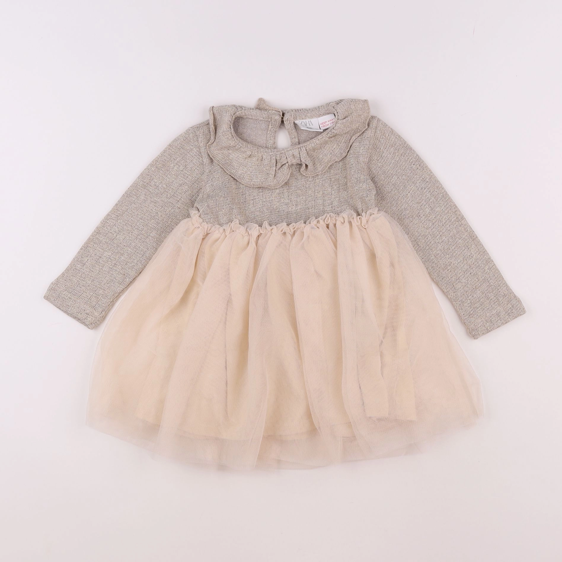 Zara - robe beige - 18 mois à 2 ans