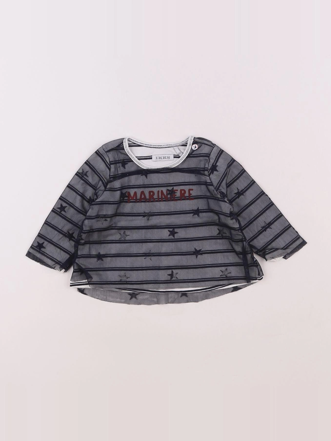 IKKS - tee-shirt bleu - 6 mois