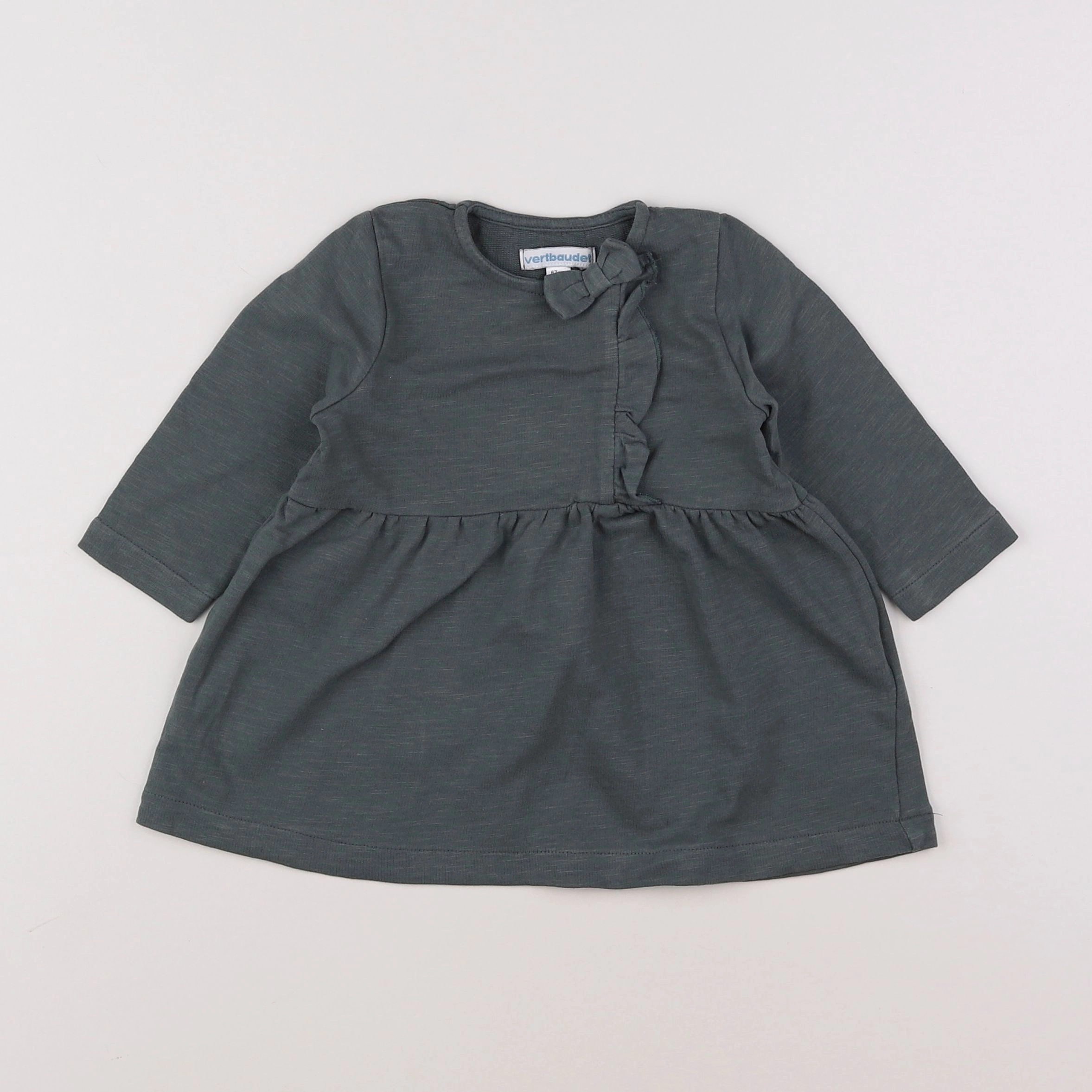 Vertbaudet - robe vert - 6 mois