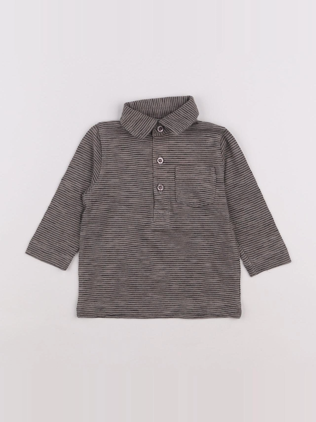 Boutchou - polo gris - 6 mois