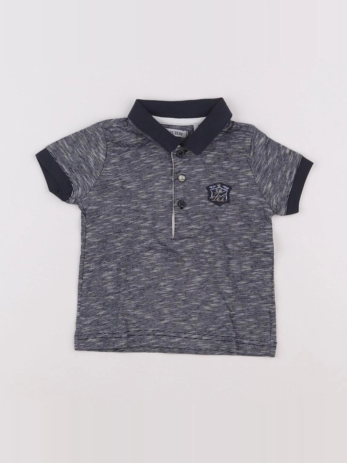 IKKS - polo imprimé au dos gris - 6 mois