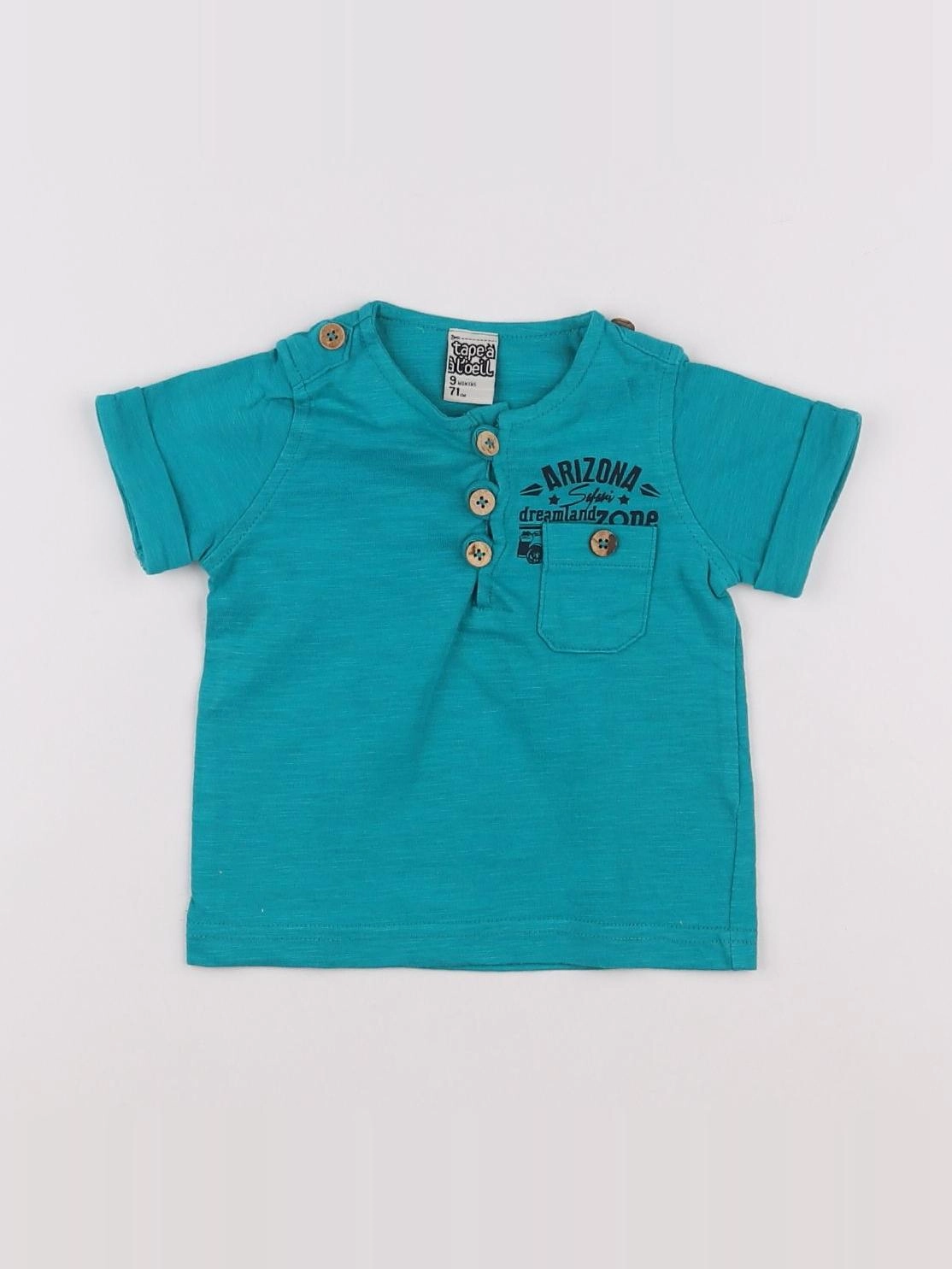 Tape à l'oeil - tee-shirt bleu - 9 mois
