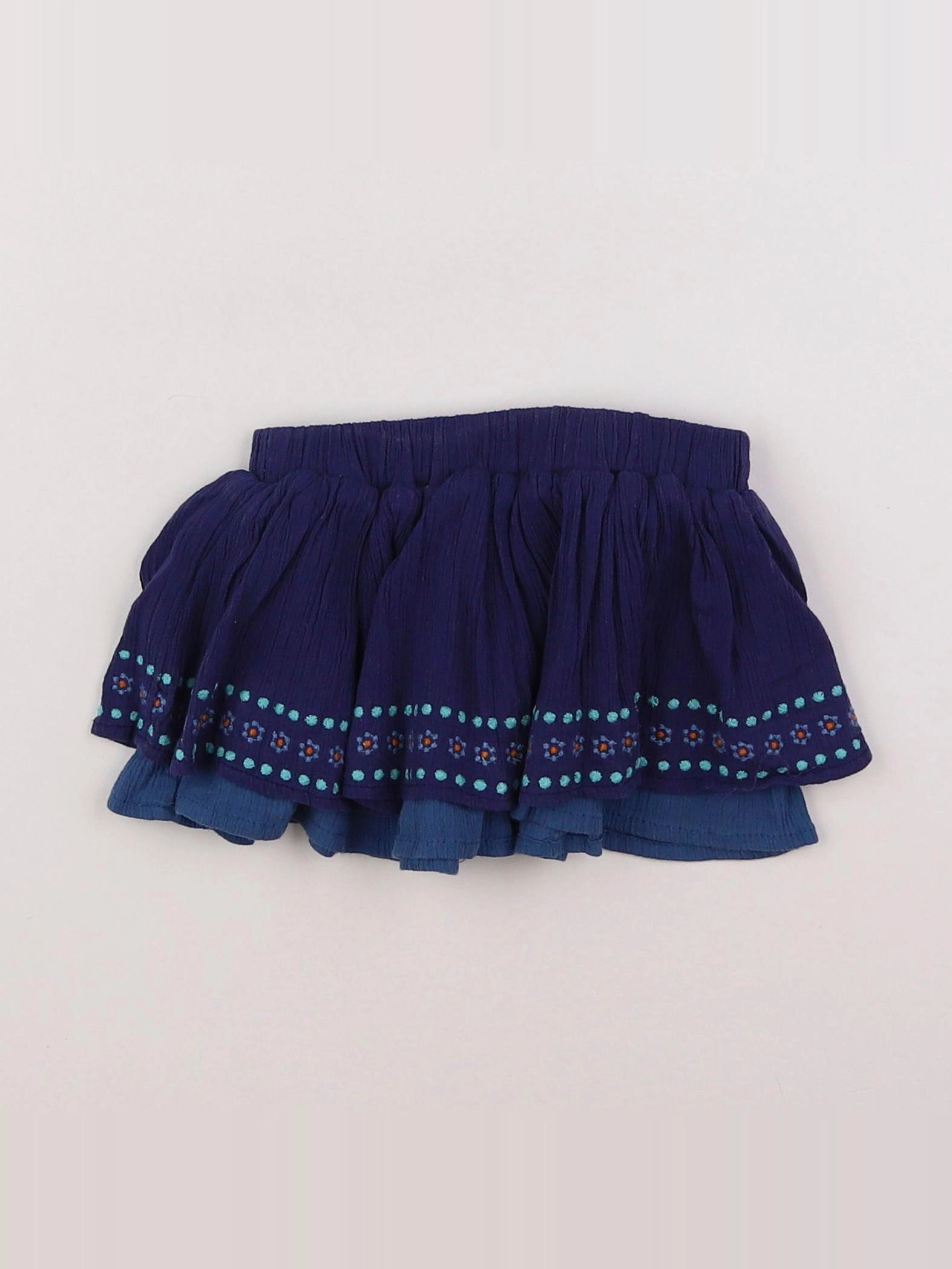Vertbaudet - jupe bleu - 9 mois