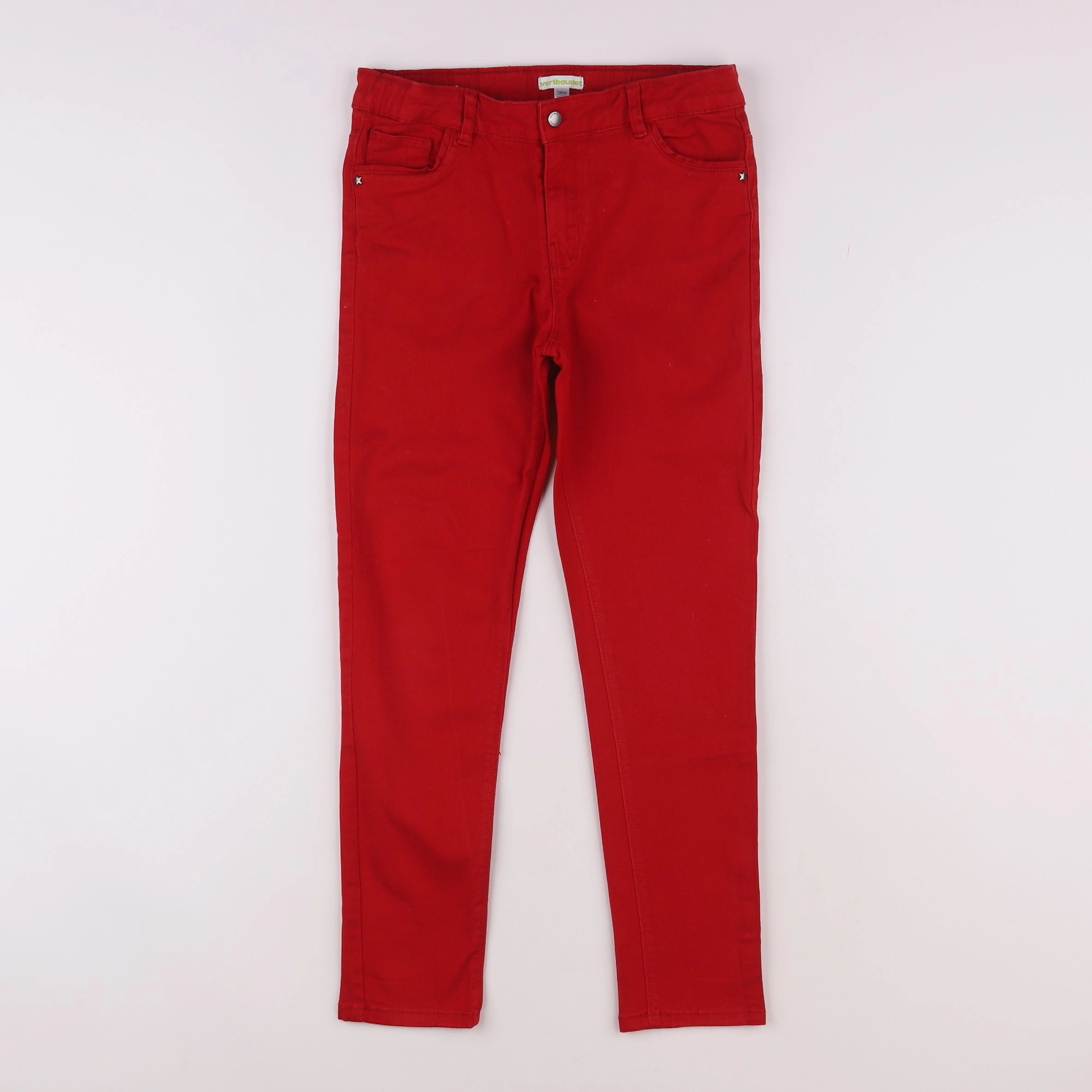 Vertbaudet - pantalon rouge - 10 ans