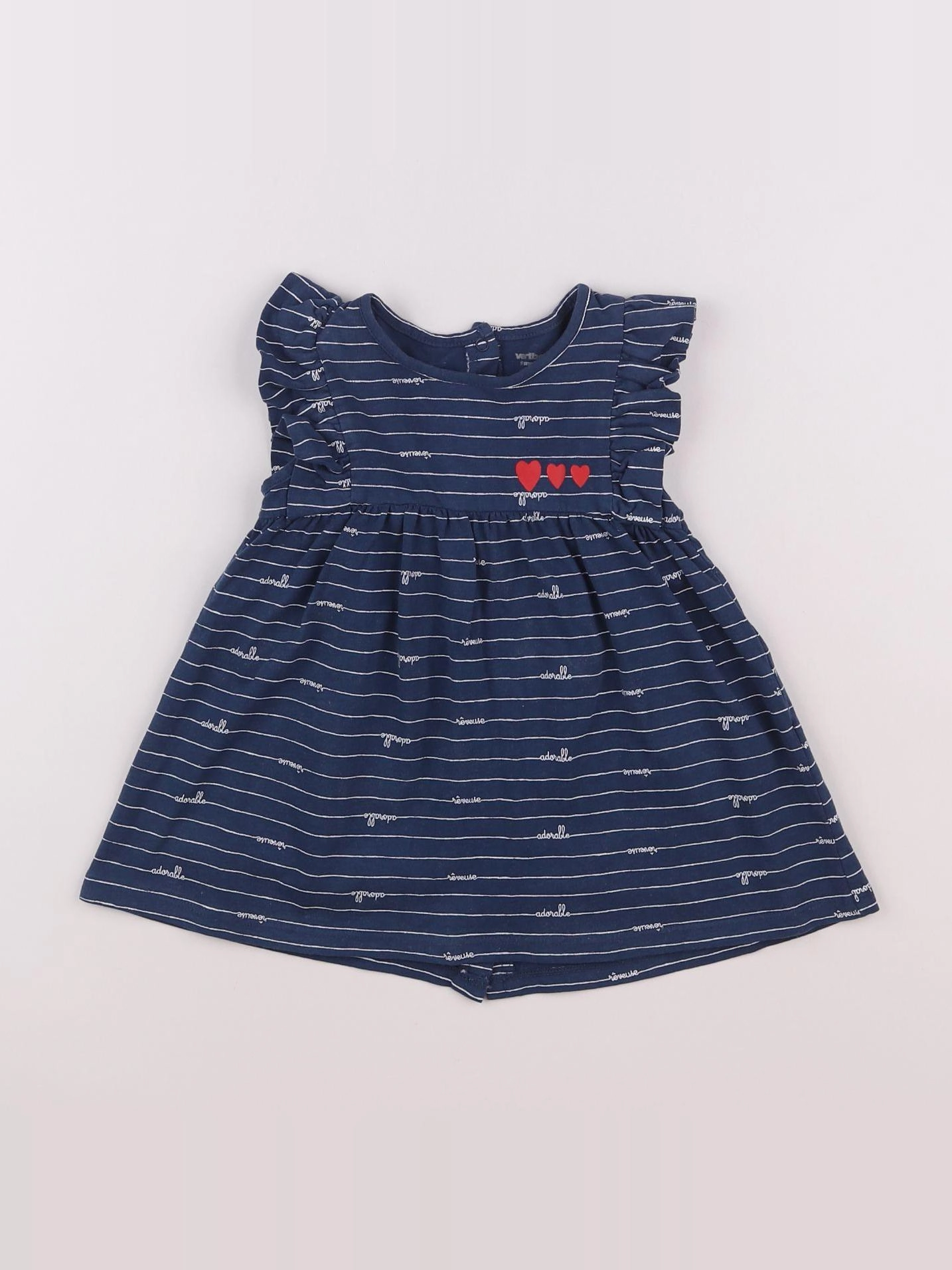Vertbaudet - robe bleu - 9 mois