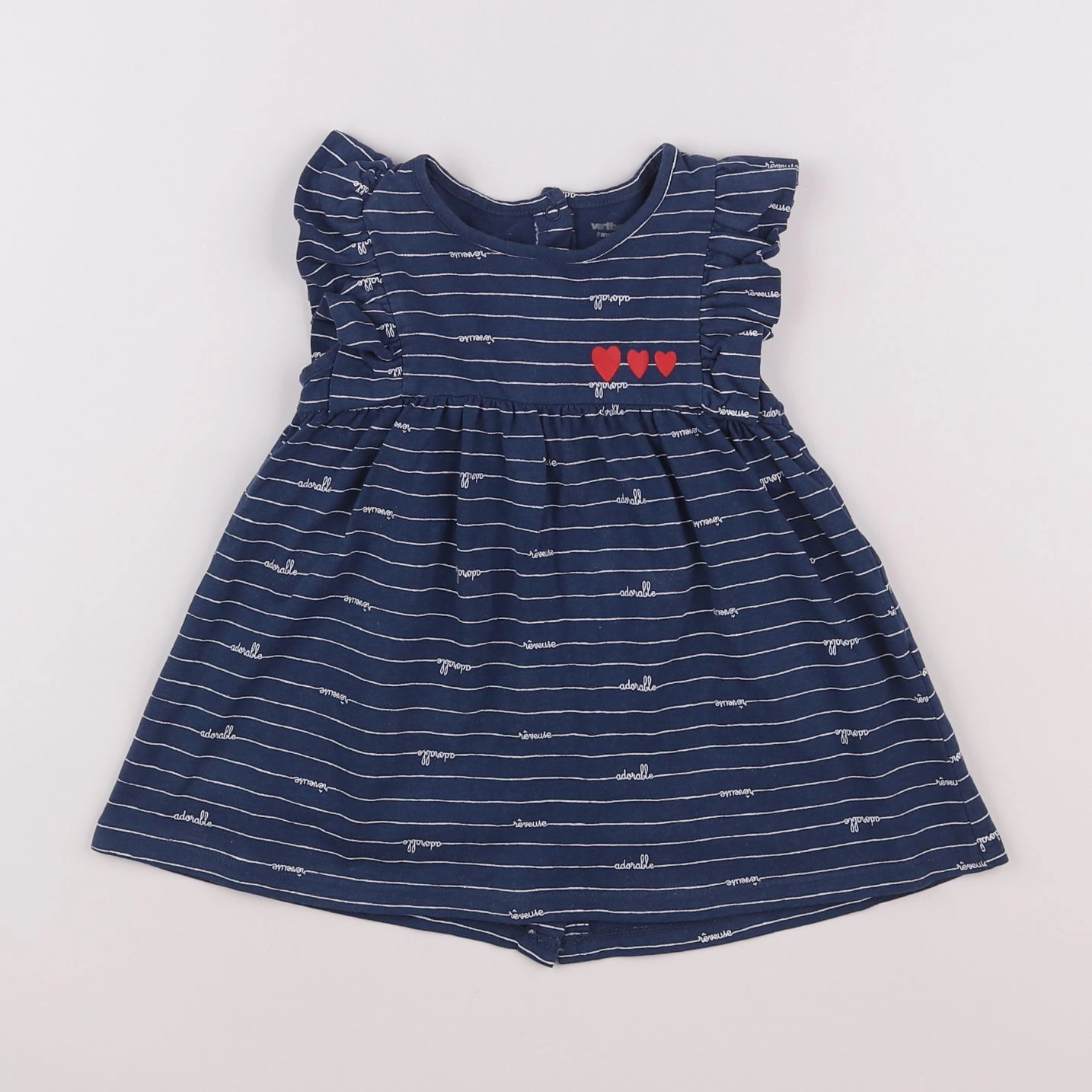 Vertbaudet - robe bleu - 9 mois
