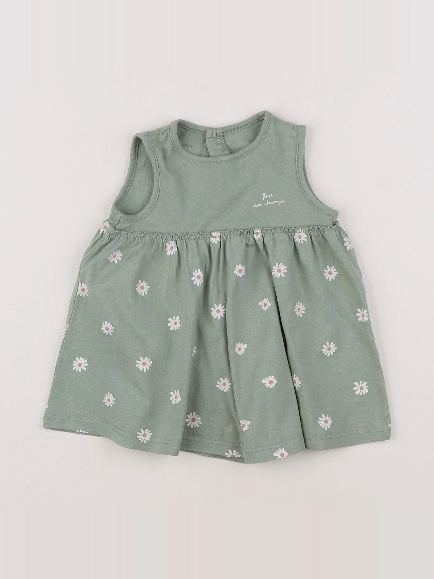 Vertbaudet - robe vert - 3 mois