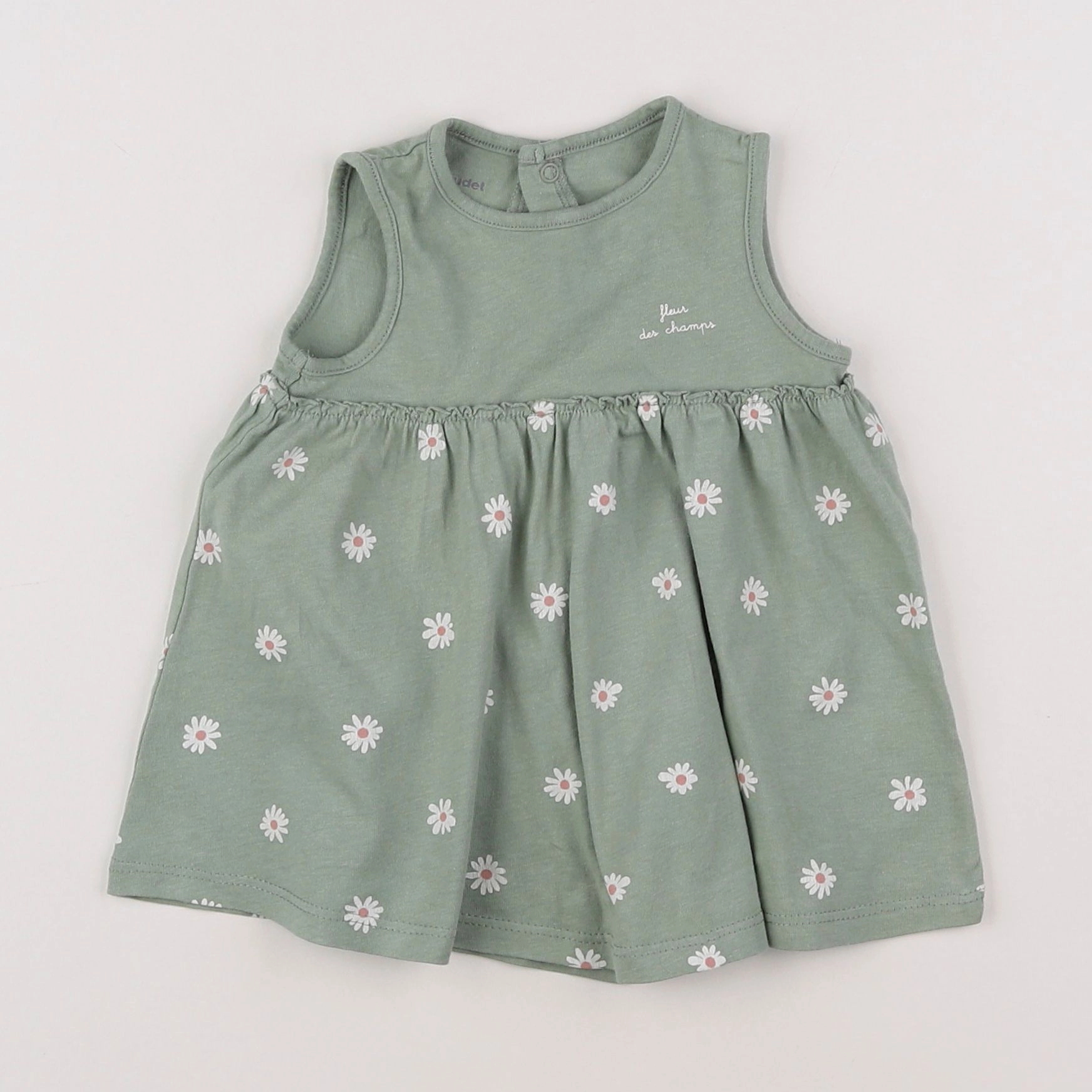 Vertbaudet - robe vert - 3 mois