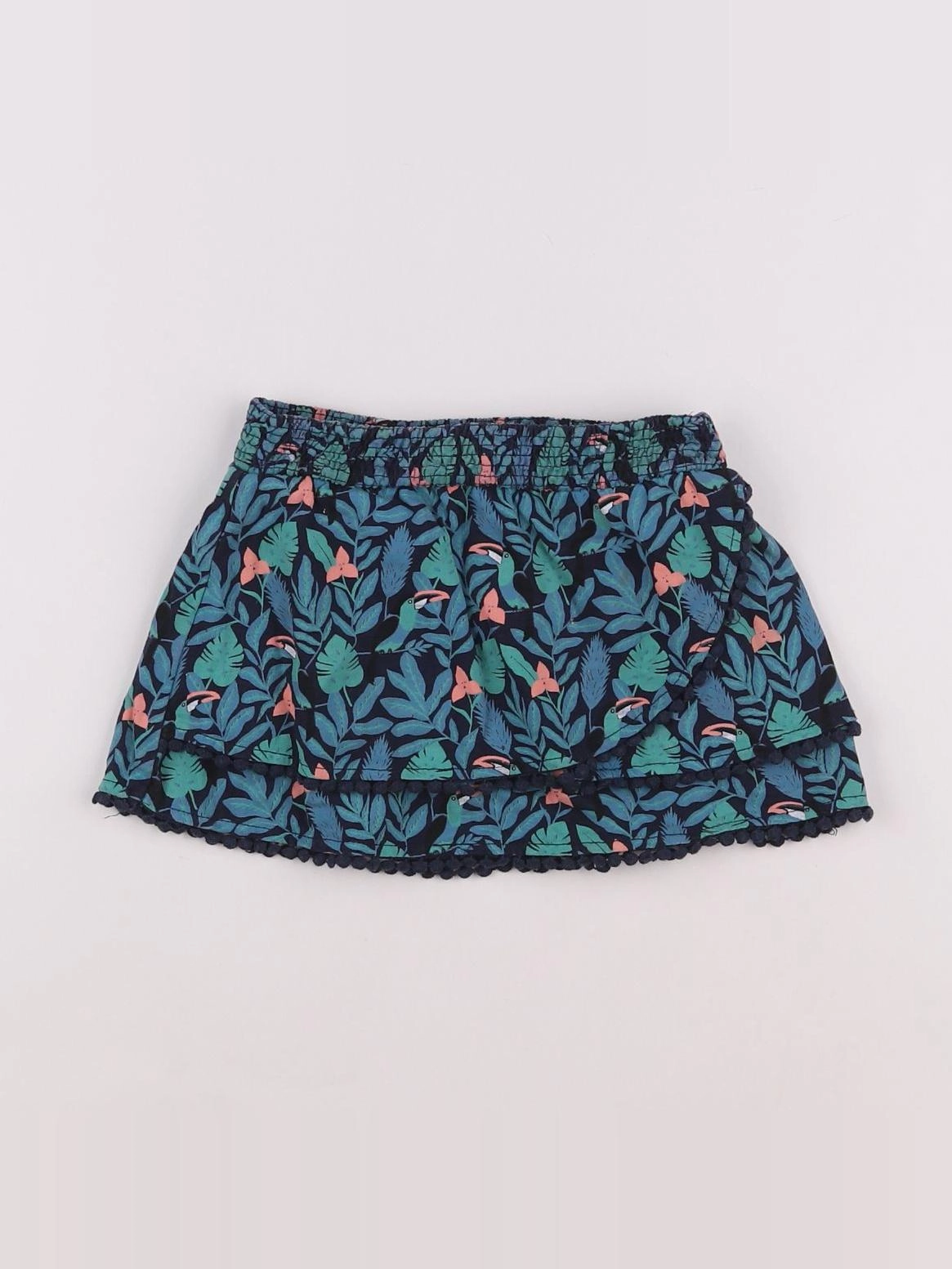Vertbaudet - jupe short bleu - 2 ans