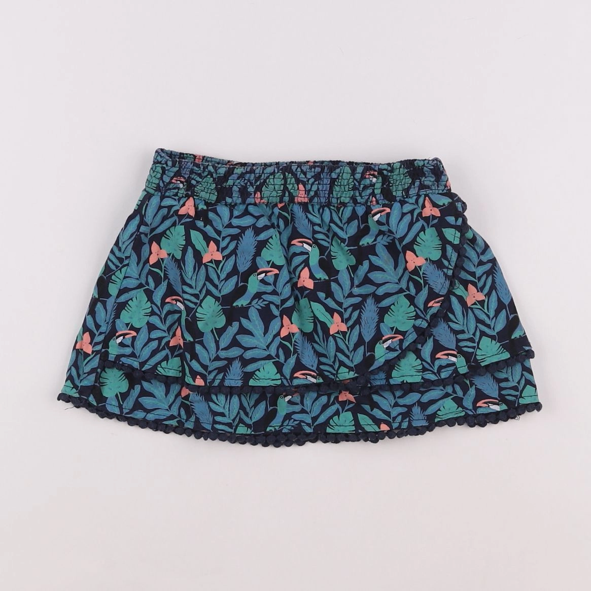 Vertbaudet - jupe short bleu - 2 ans
