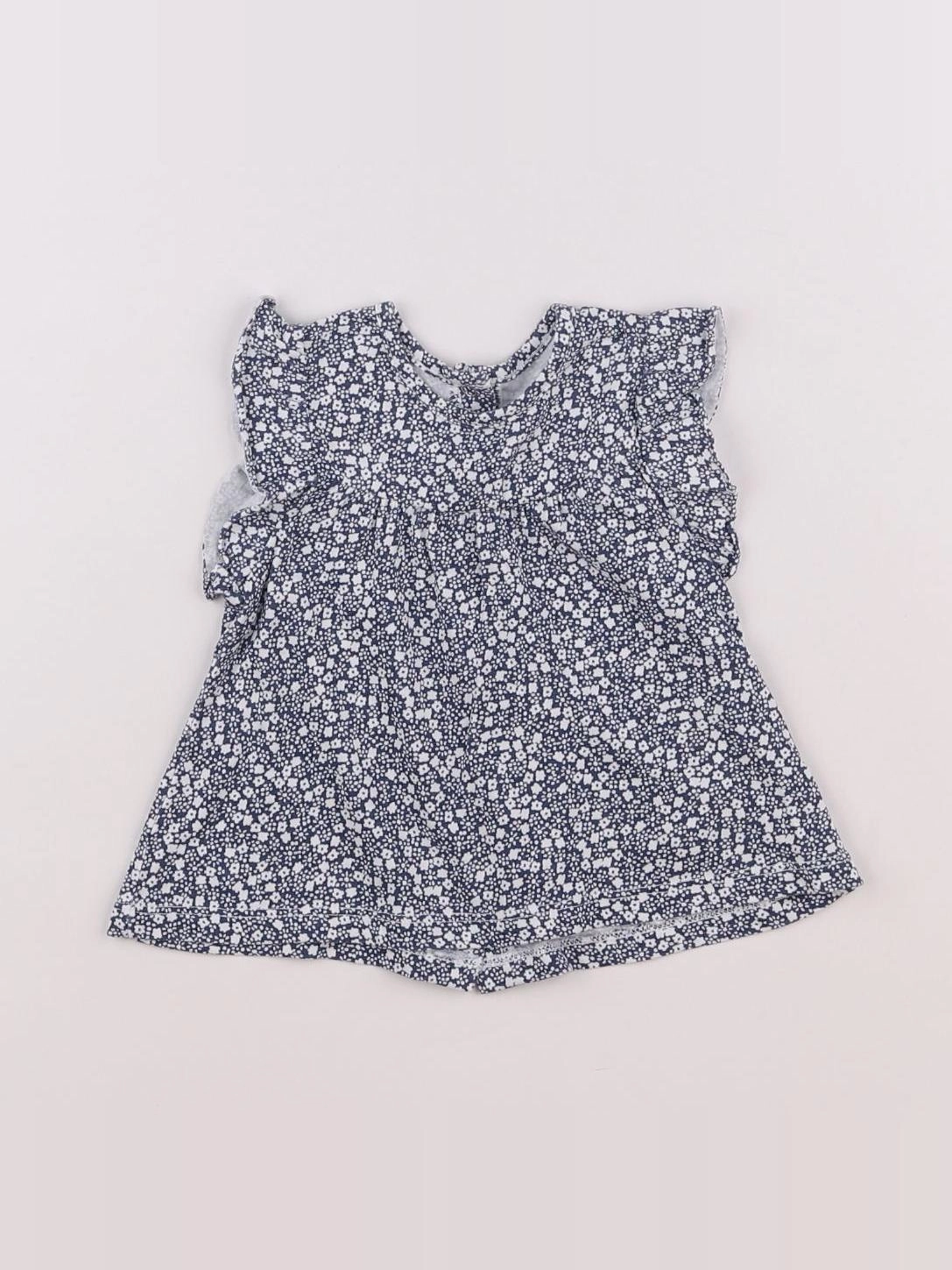 Vertbaudet - tee-shirt bleu - 6 mois