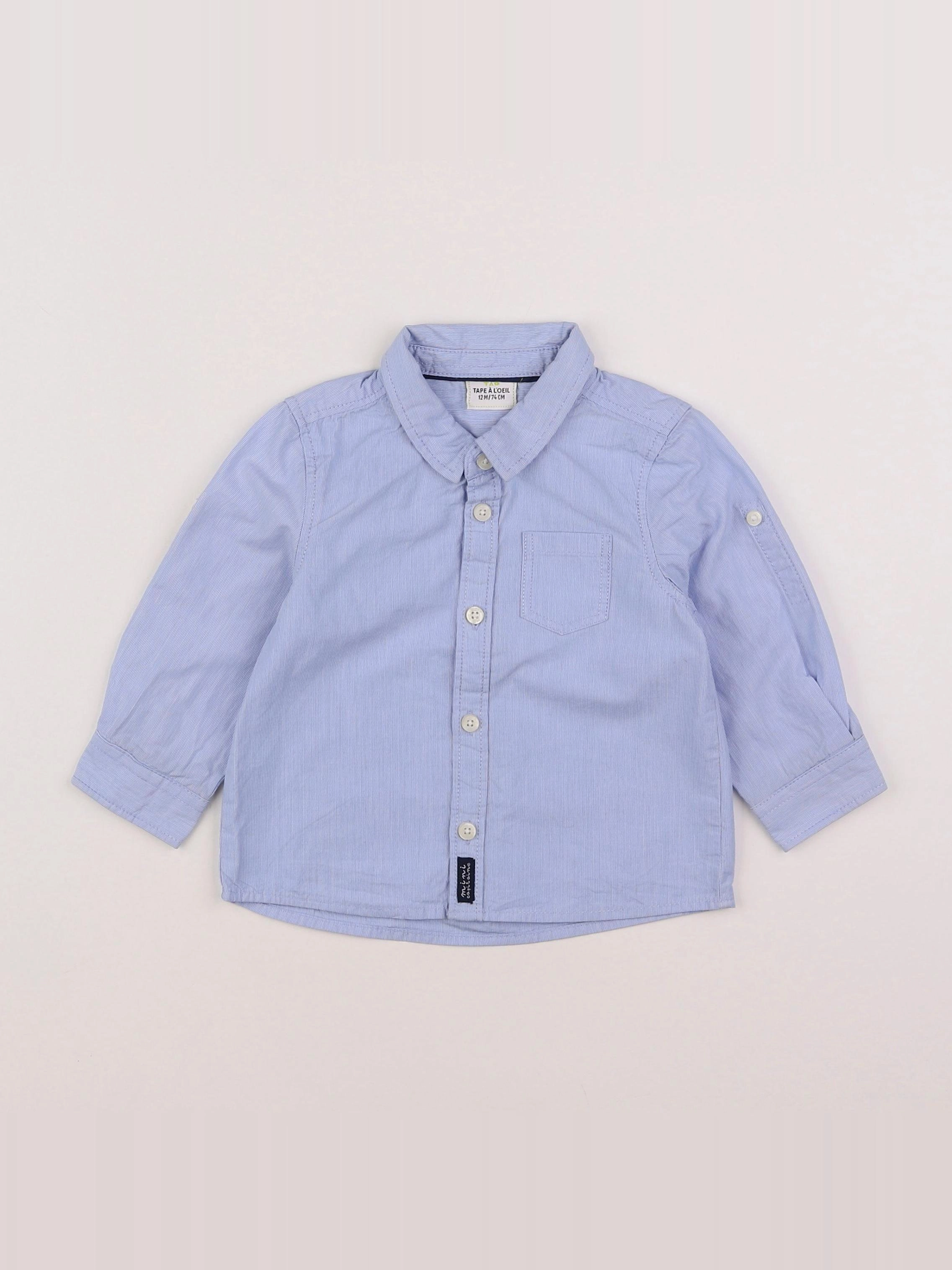 Tape à l'oeil - chemise bleu - 12 mois