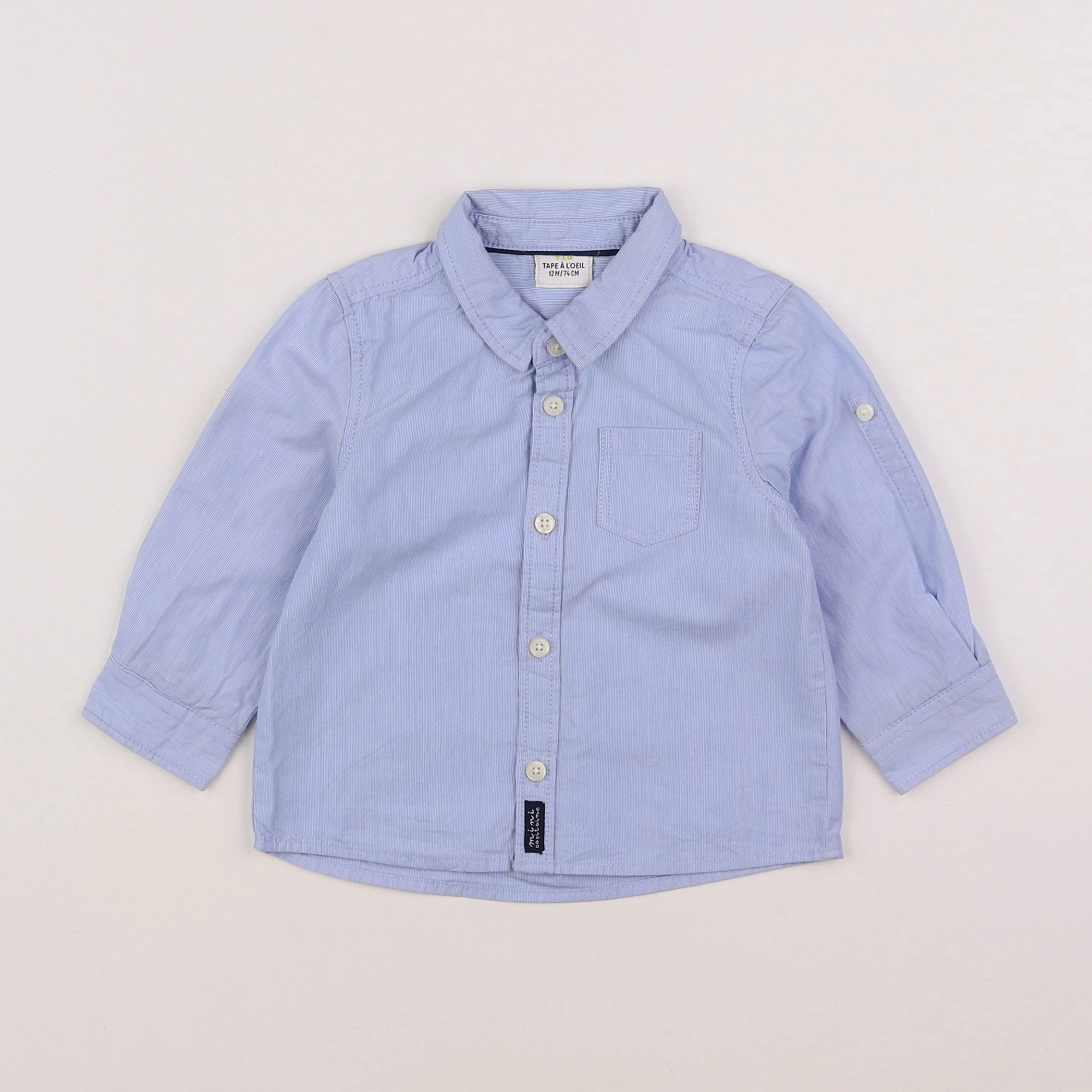Tape à l'oeil - chemise bleu - 12 mois