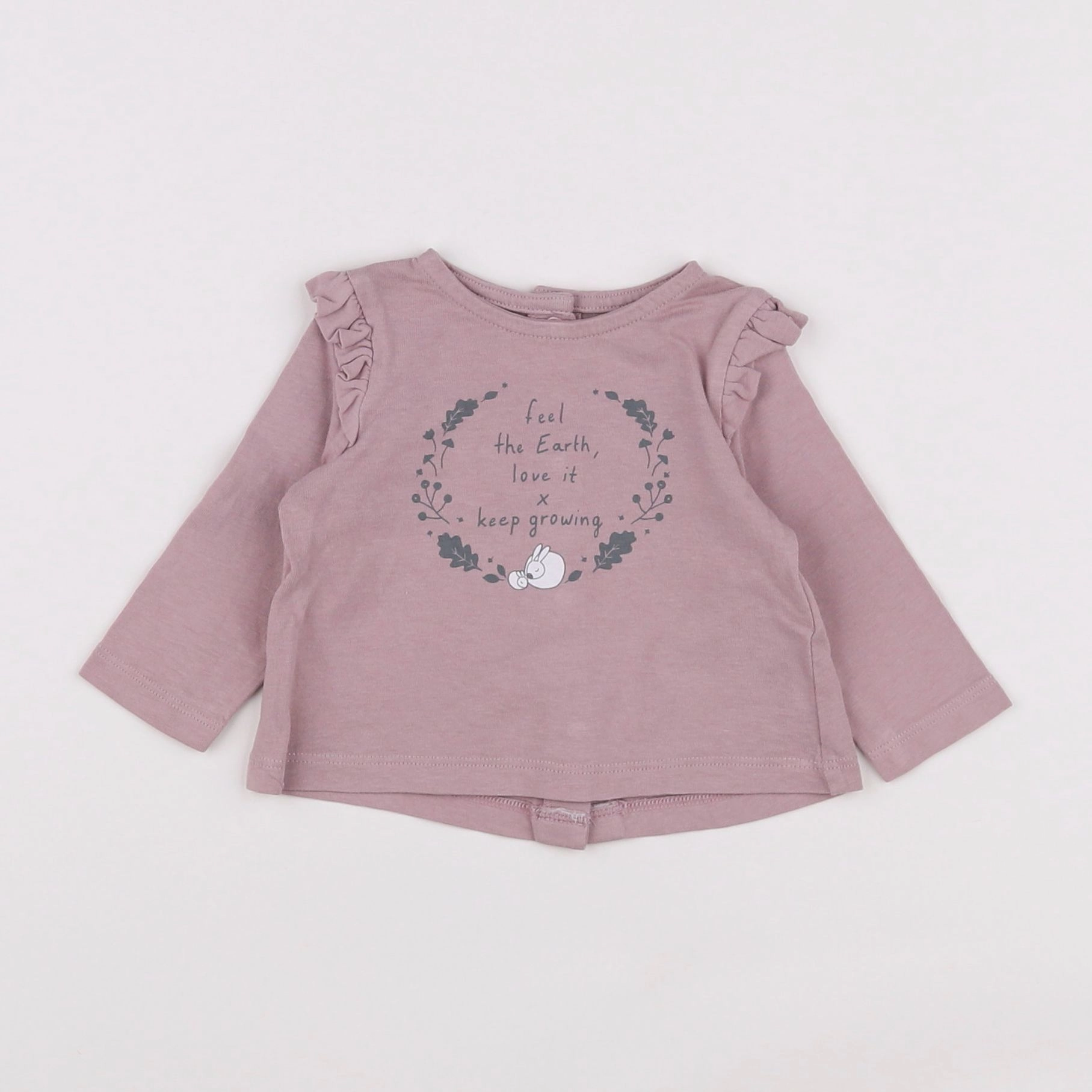 Vertbaudet - tee-shirt violet - 3 mois