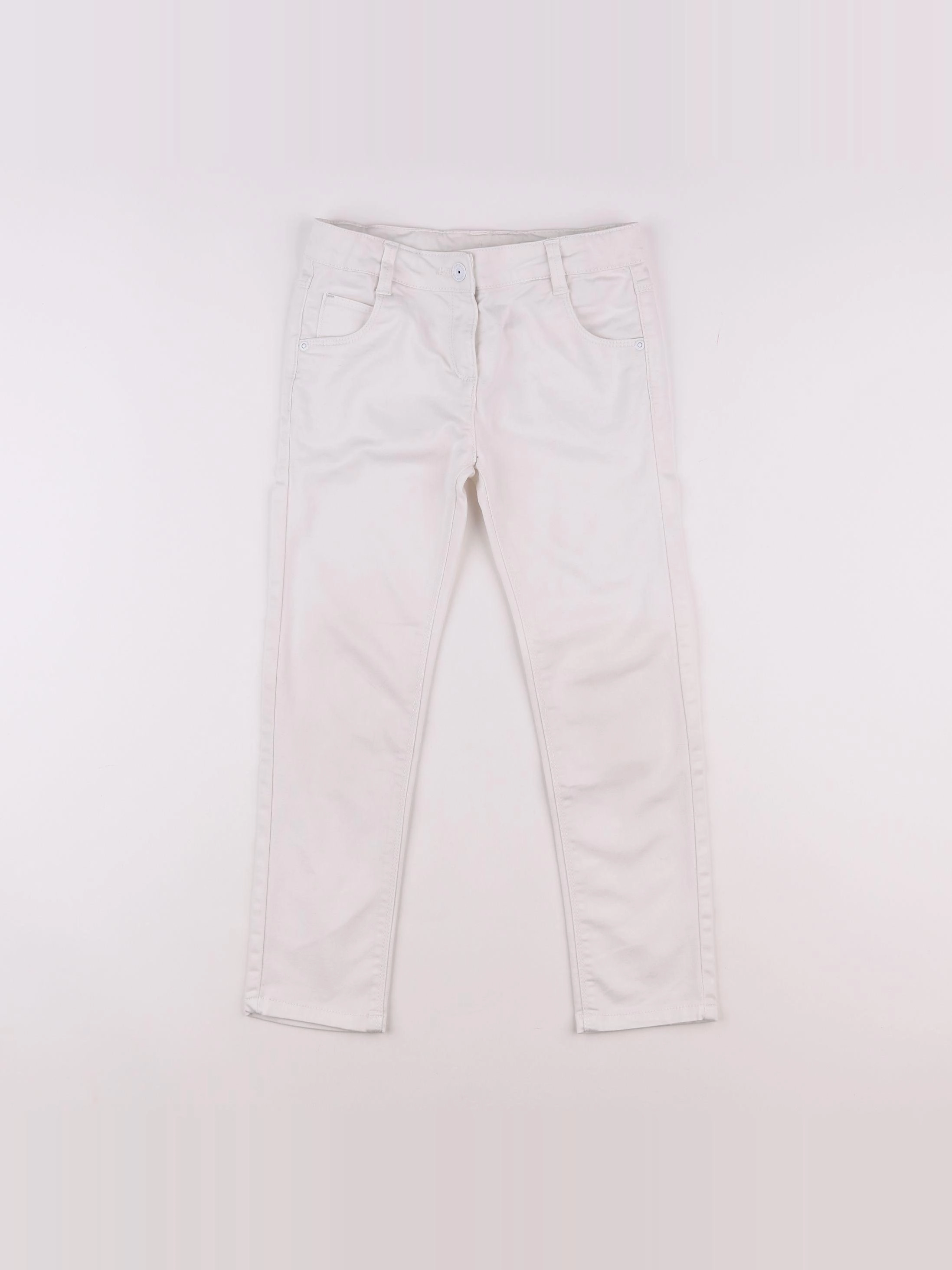Vertbaudet - pantalon blanc - 9 ans