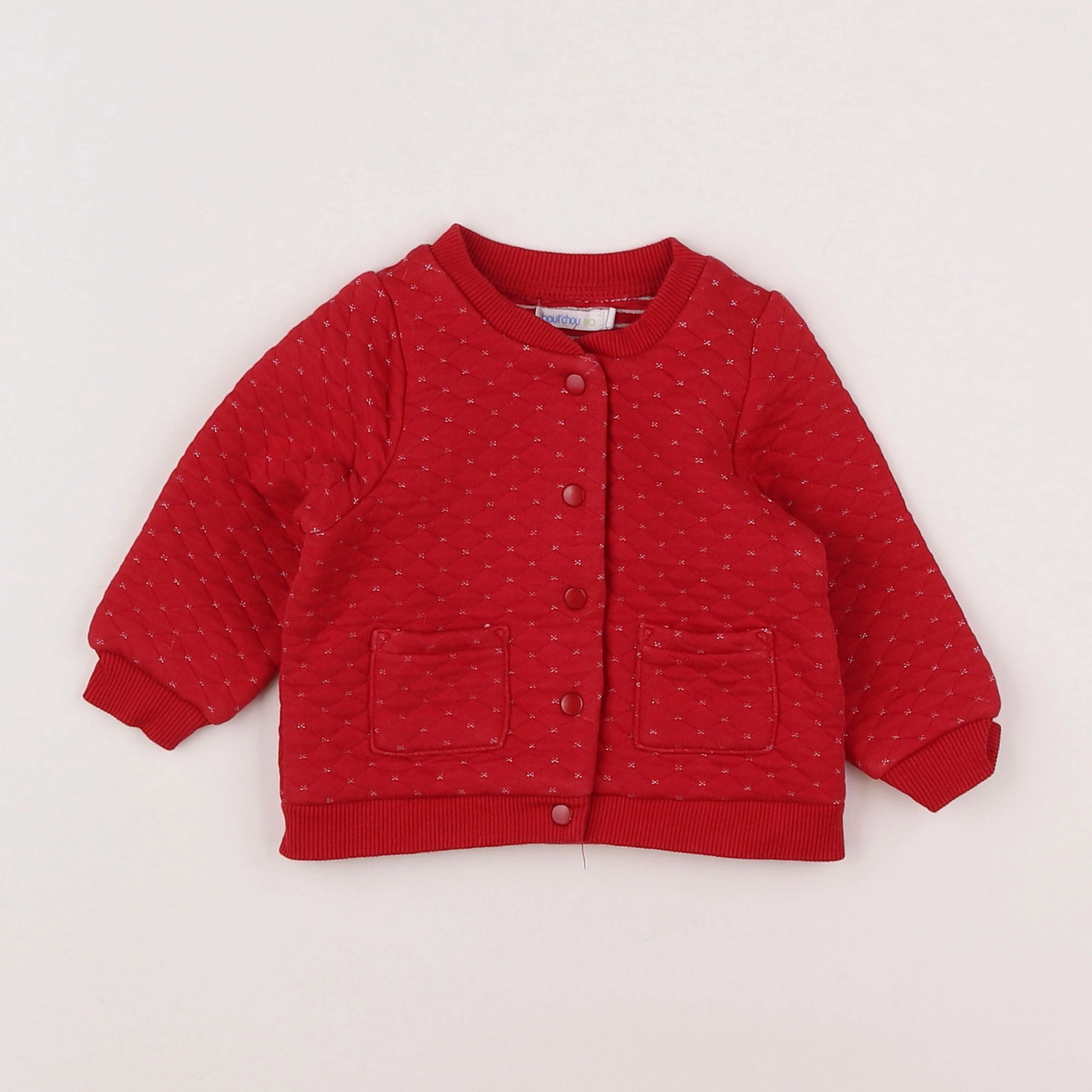 Boutchou - sweat rouge, argent - 6 mois